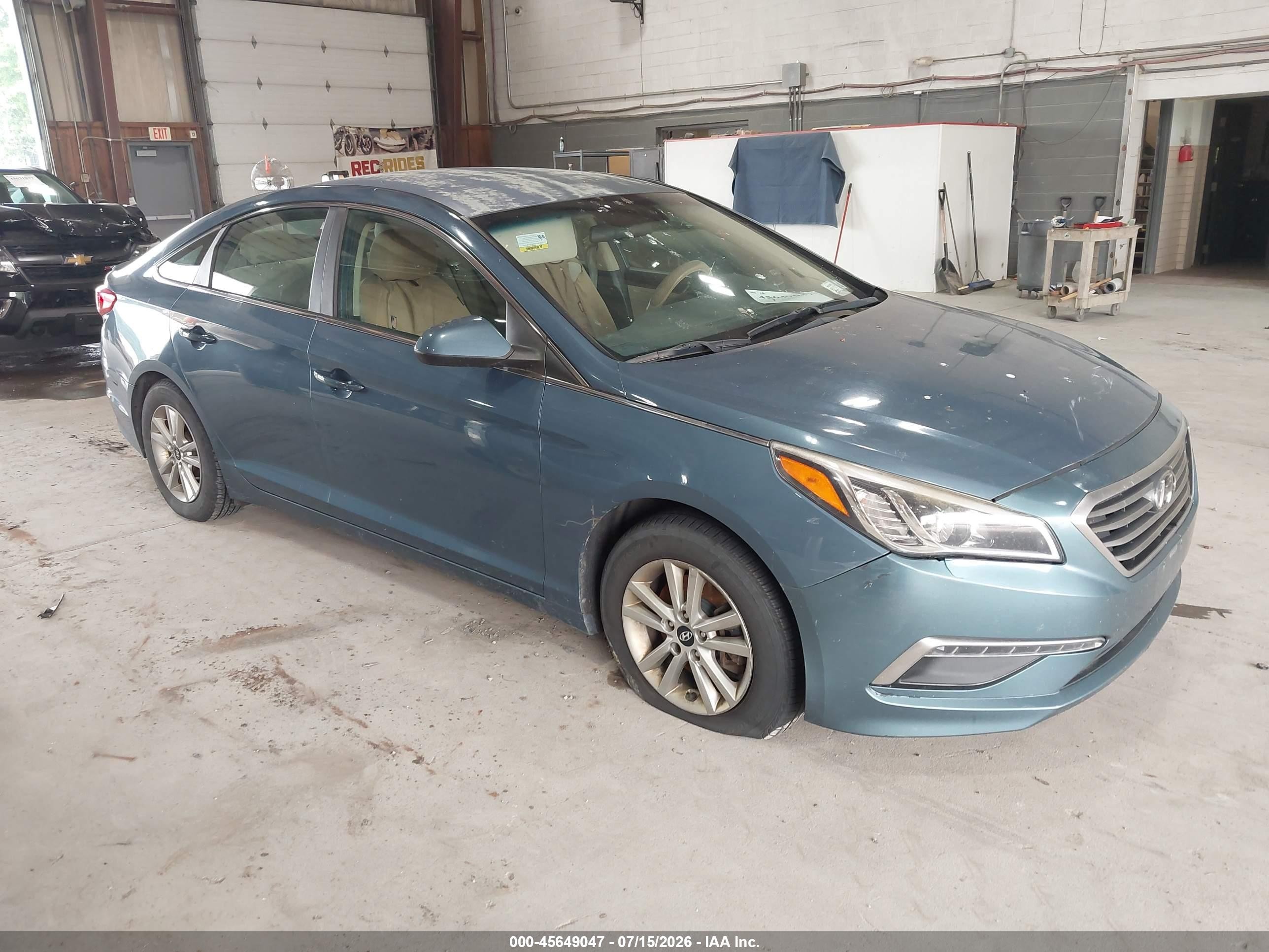 2015 Hyundai Sonata Se Blue vin: 5NPE24AF5FH080093