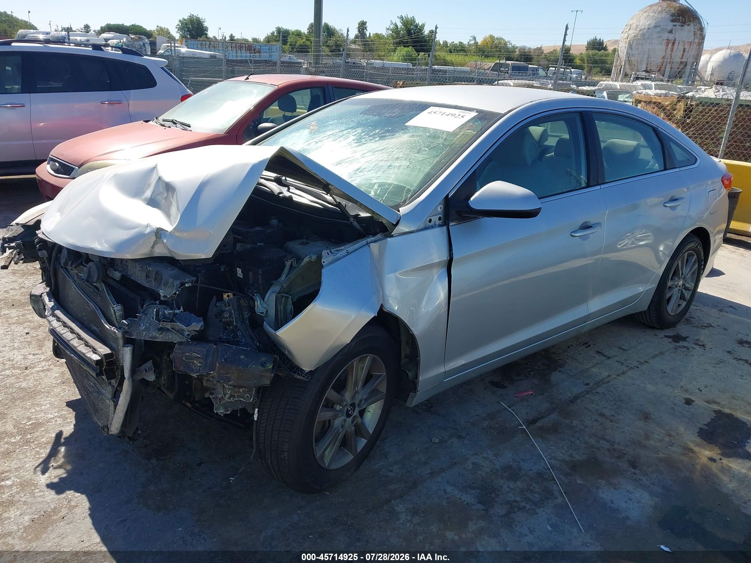 2015 Hyundai Sonata Se Gray vin: 5NPE24AF5FH119314