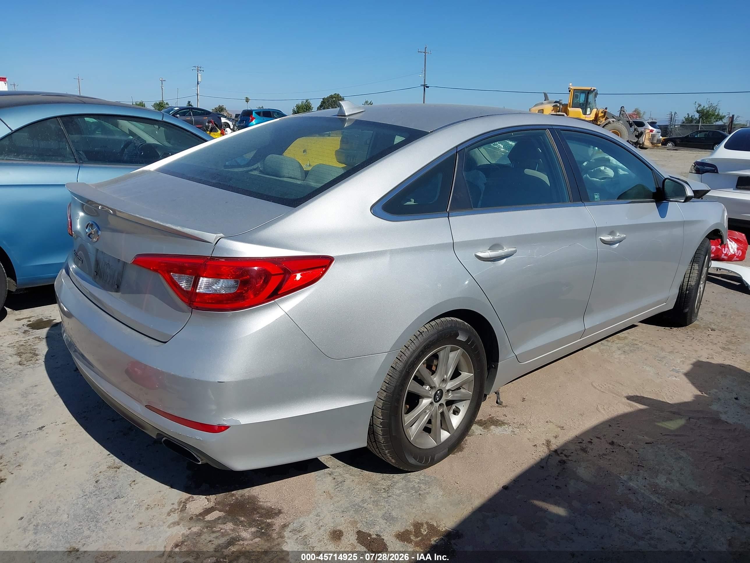 2015 Hyundai Sonata Se Gray vin: 5NPE24AF5FH119314