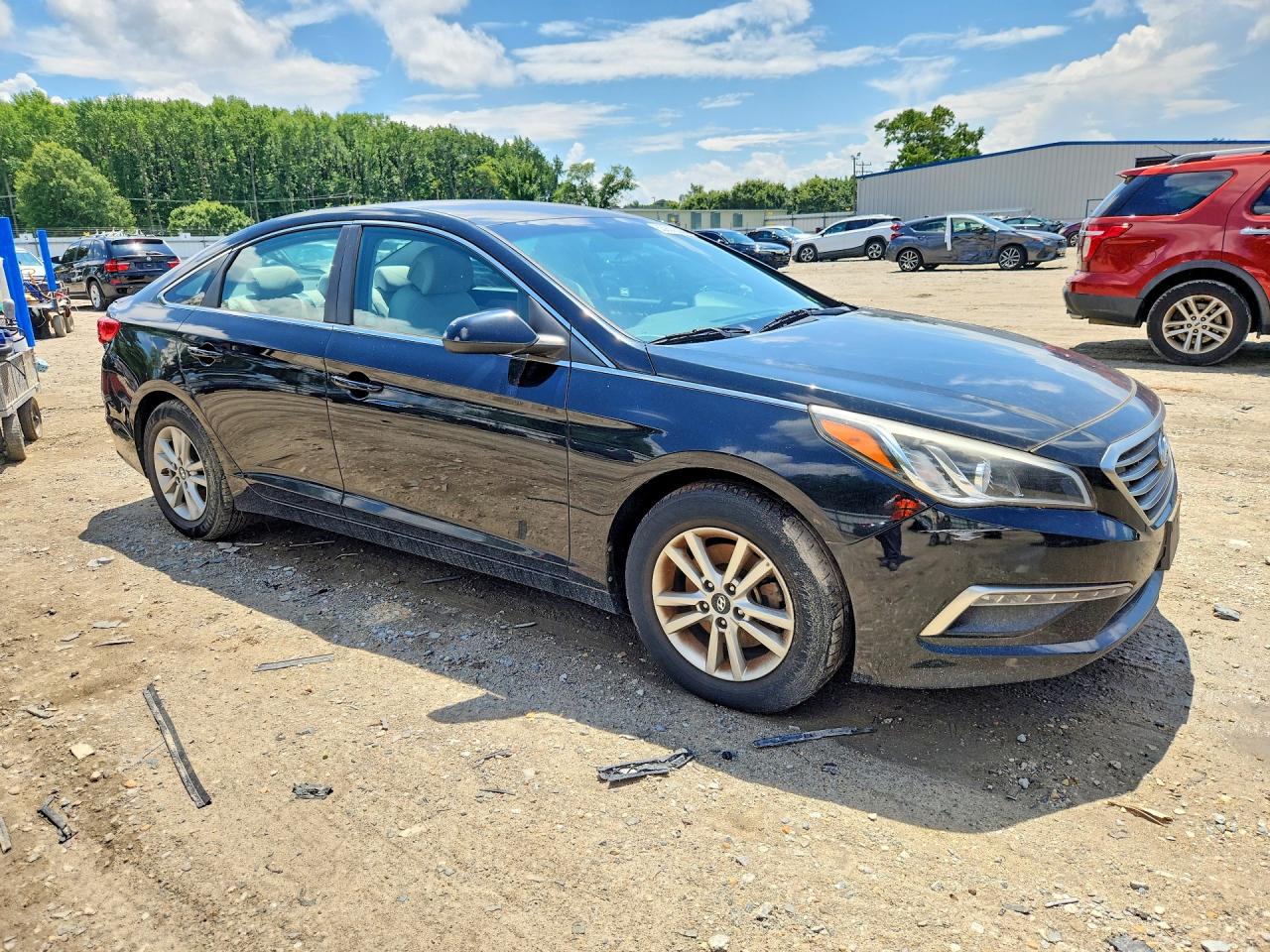 2015 Hyundai Sonata Se Черный vin: 5NPE24AF5FH122472