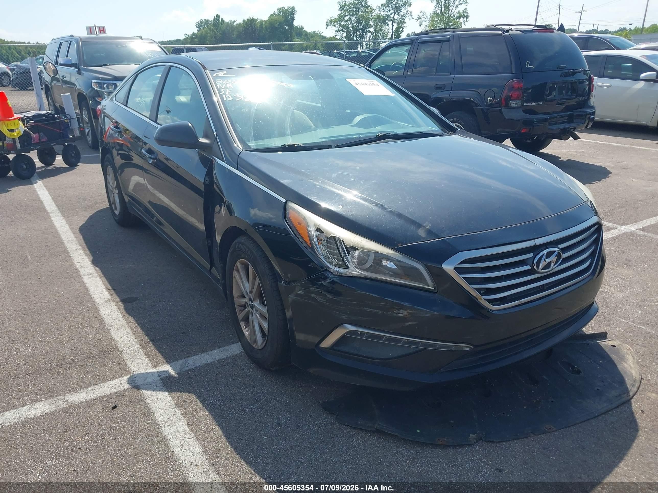 2015 Hyundai Sonata Se Black vin: 5NPE24AF5FH123122