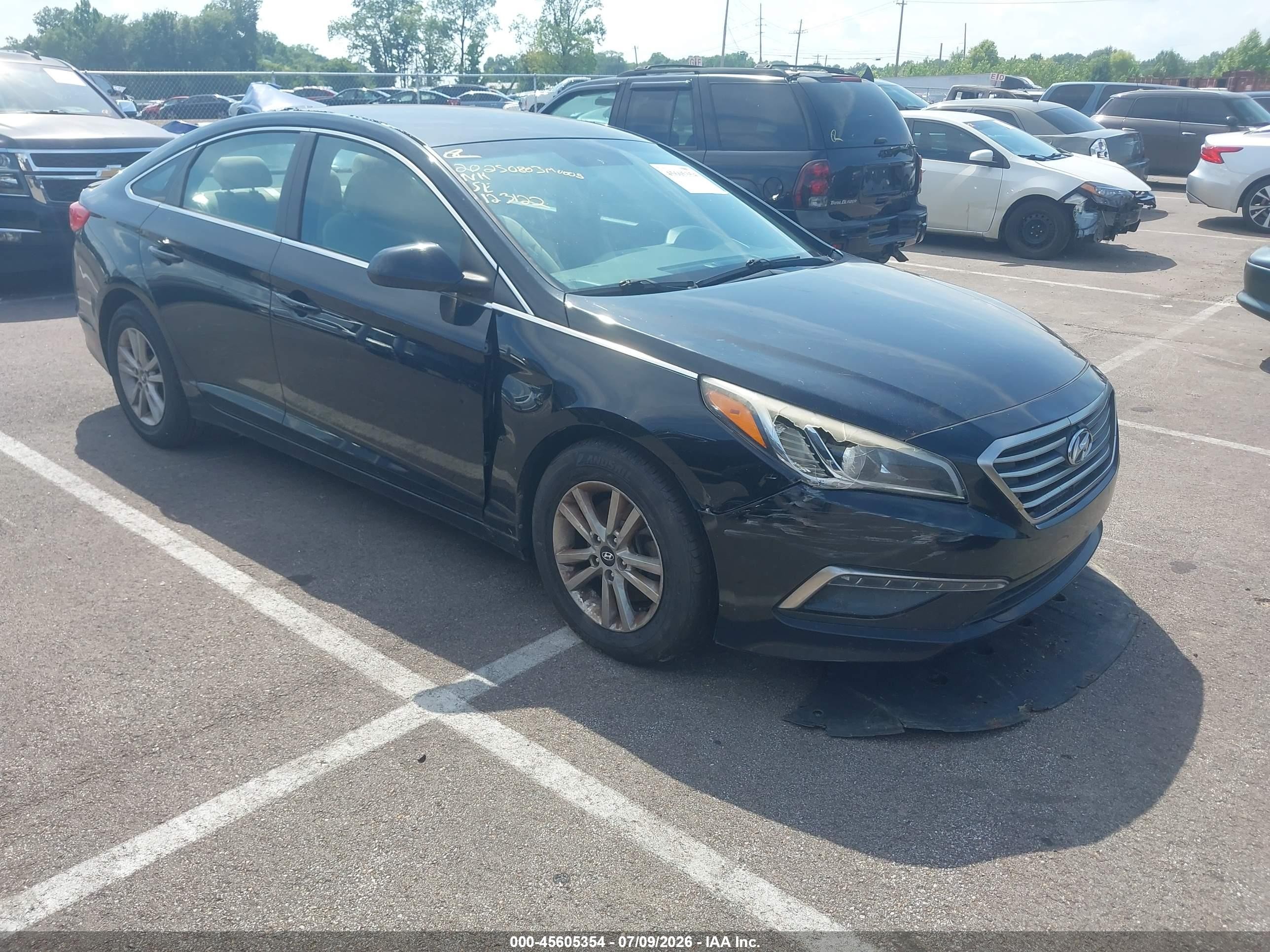 2015 Hyundai Sonata Se Black vin: 5NPE24AF5FH123122