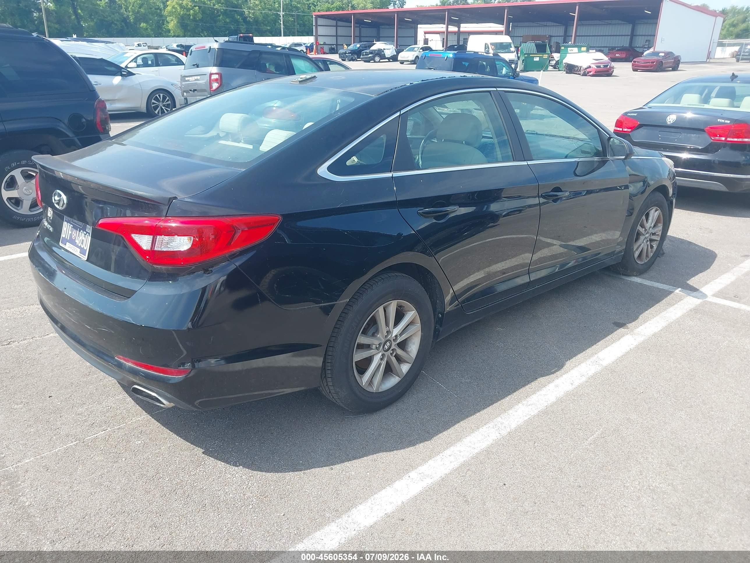 2015 Hyundai Sonata Se Black vin: 5NPE24AF5FH123122