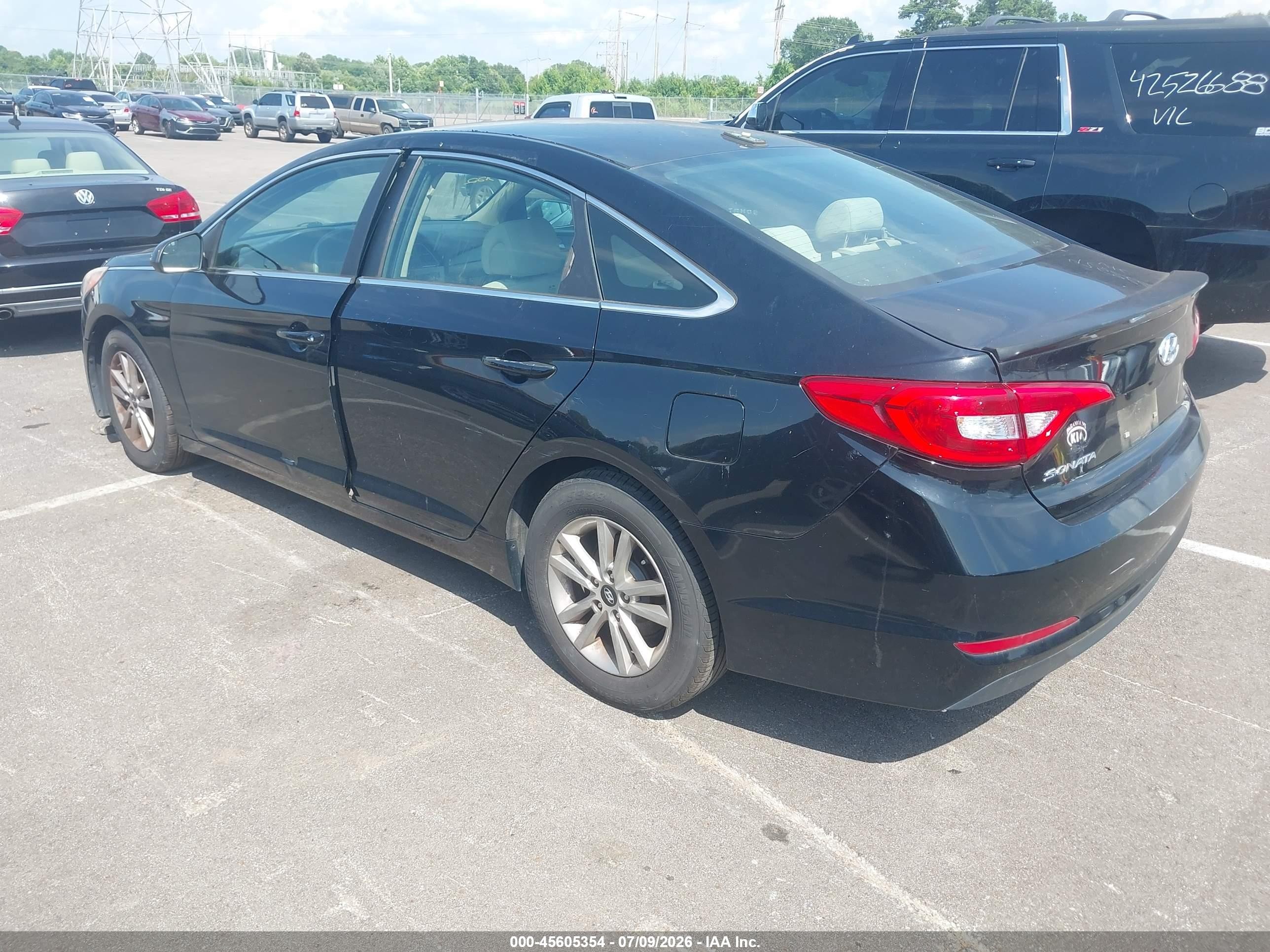 2015 Hyundai Sonata Se Black vin: 5NPE24AF5FH123122