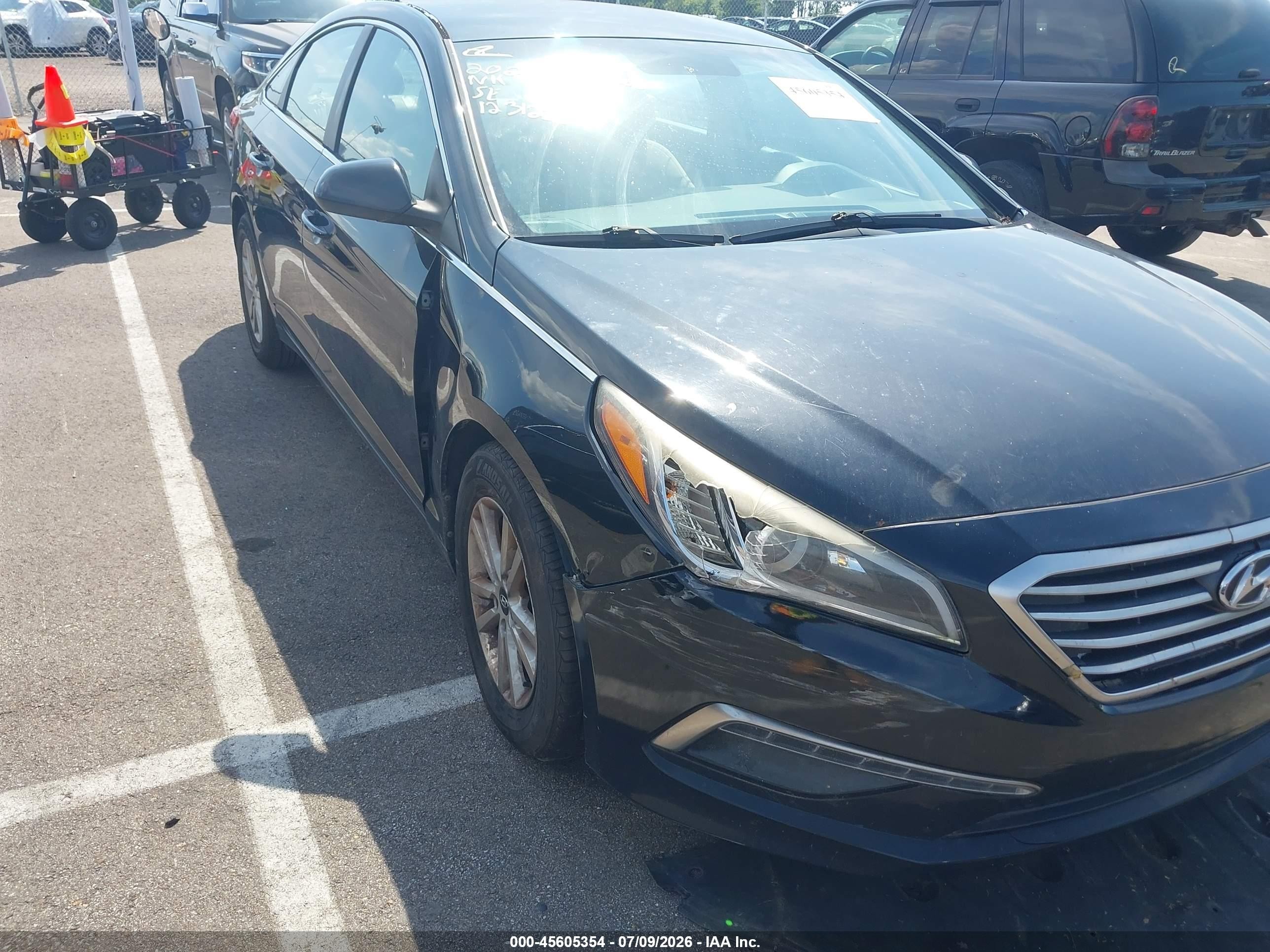 2015 Hyundai Sonata Se Black vin: 5NPE24AF5FH123122