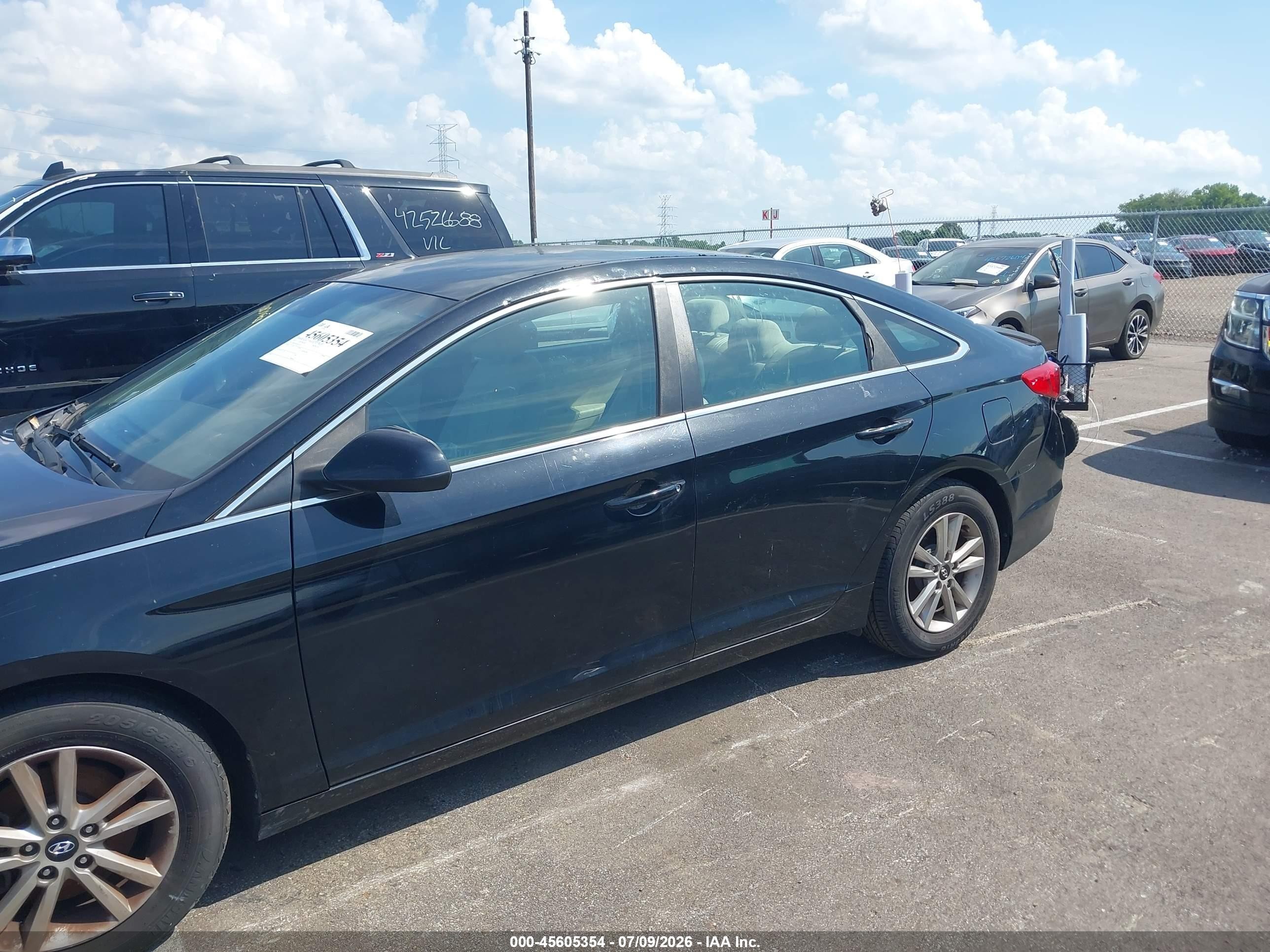 2015 Hyundai Sonata Se Black vin: 5NPE24AF5FH123122