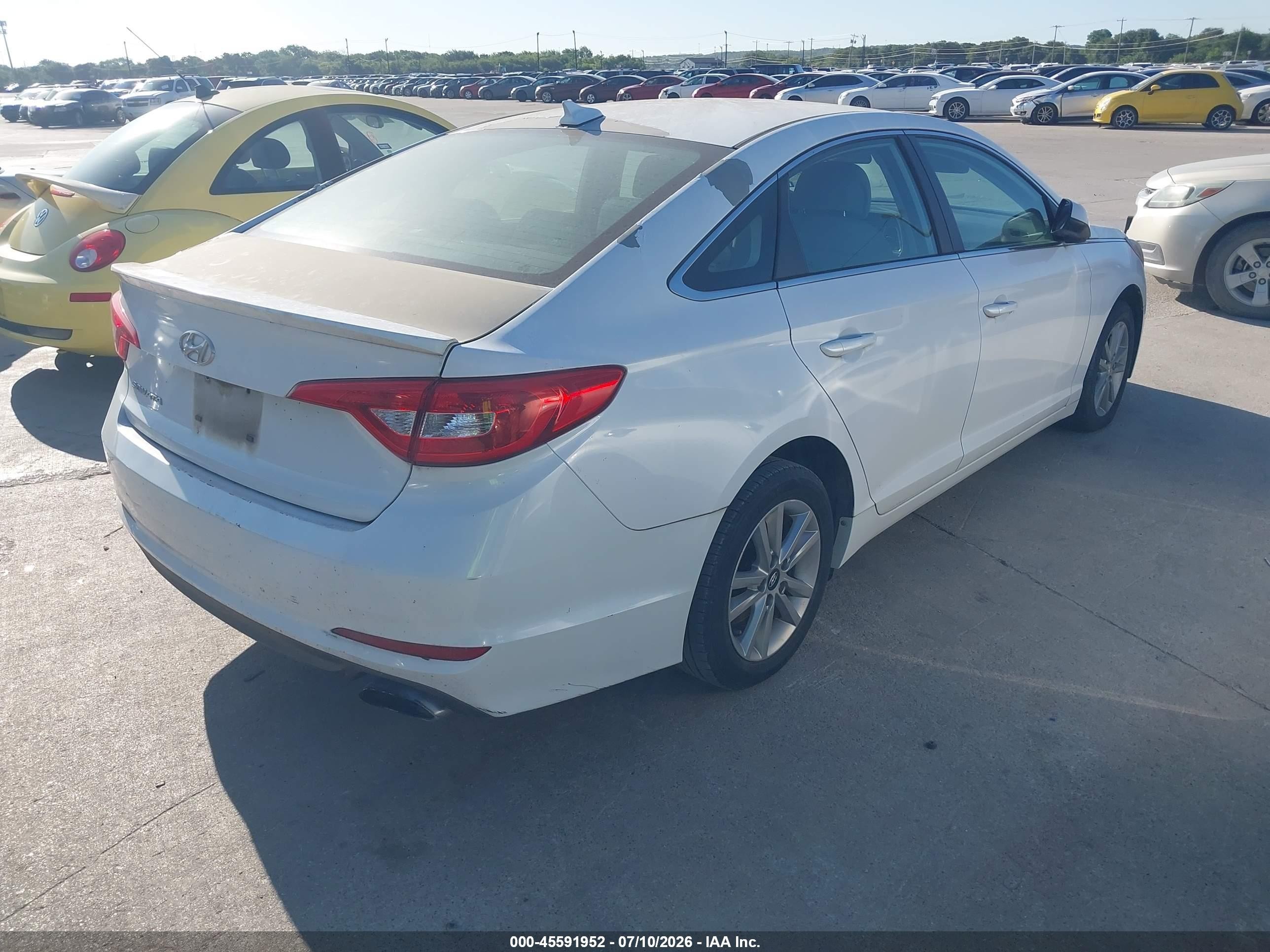 2015 Hyundai Sonata Se White vin: 5NPE24AF5FH135383