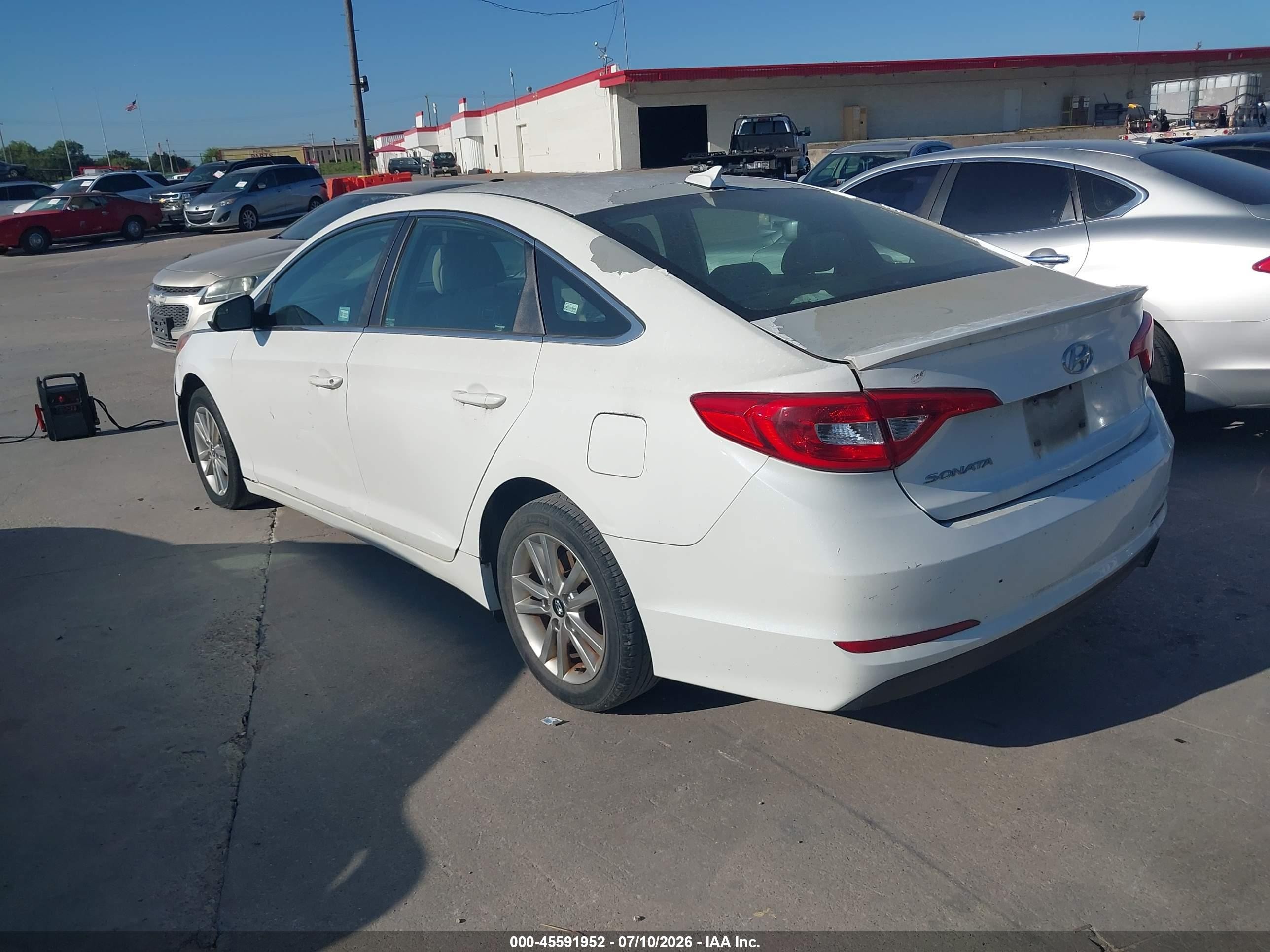 2015 Hyundai Sonata Se White vin: 5NPE24AF5FH135383