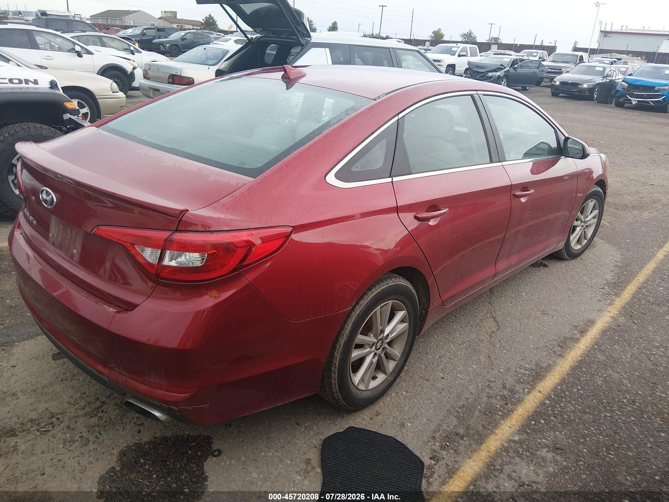 2015 Hyundai Sonata Se Red vin: 5NPE24AF5FH140292