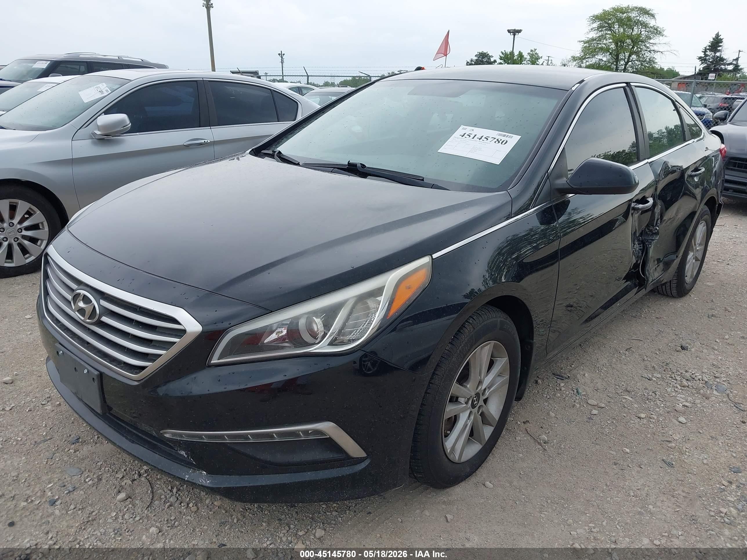 2015 Hyundai Sonata Se Black vin: 5NPE24AF5FH145461
