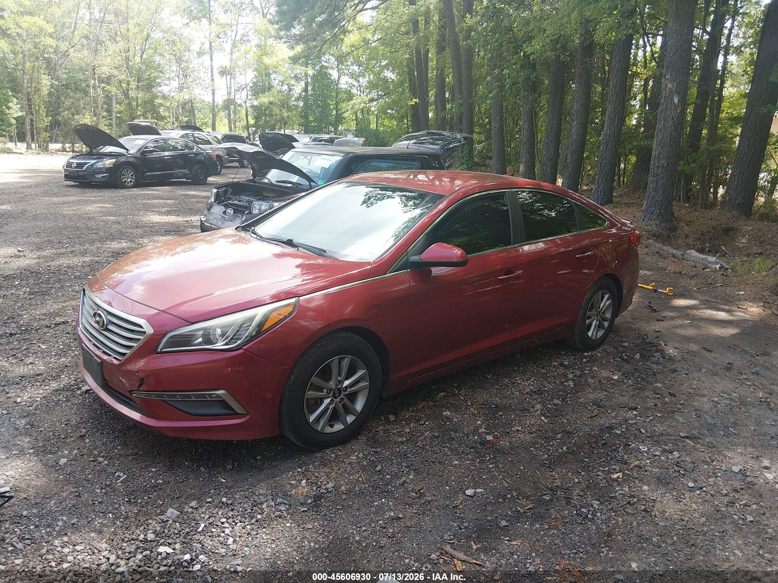 2015 Hyundai Sonata Se Red vin: 5NPE24AF5FH157643