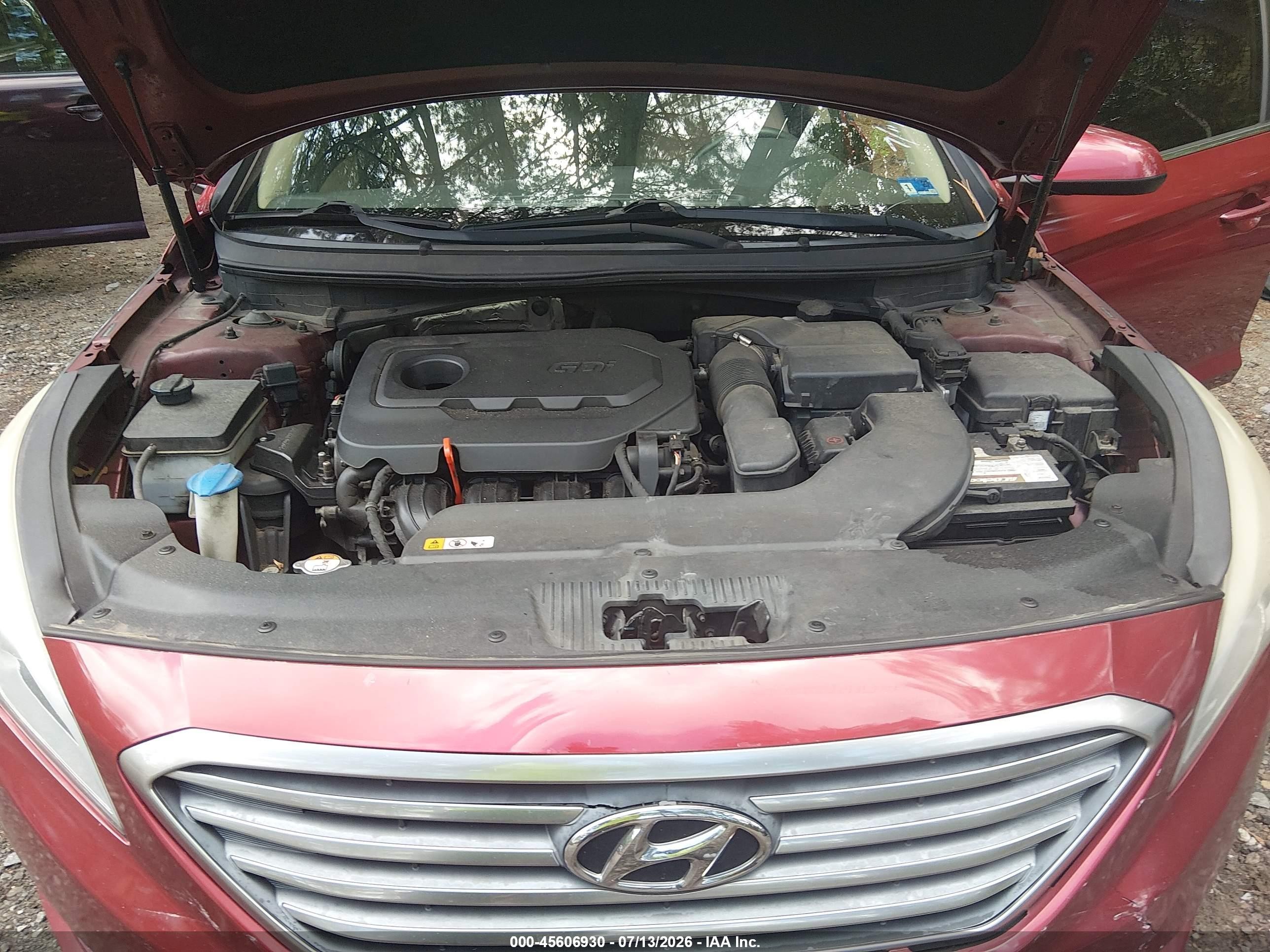 2015 Hyundai Sonata Se Red vin: 5NPE24AF5FH157643