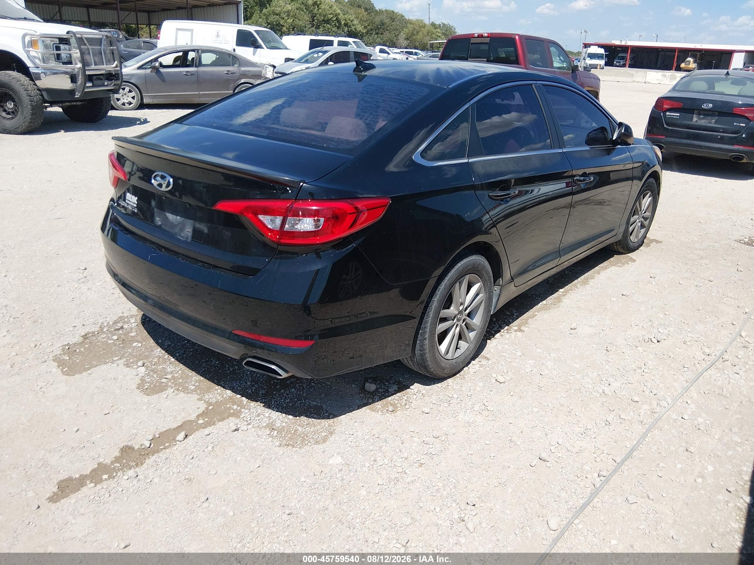 2015 Hyundai Sonata Se Black vin: 5NPE24AF5FH167816