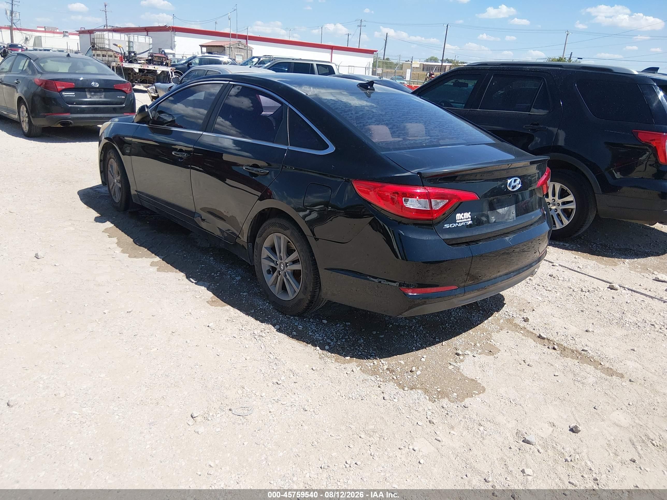 2015 Hyundai Sonata Se Black vin: 5NPE24AF5FH167816