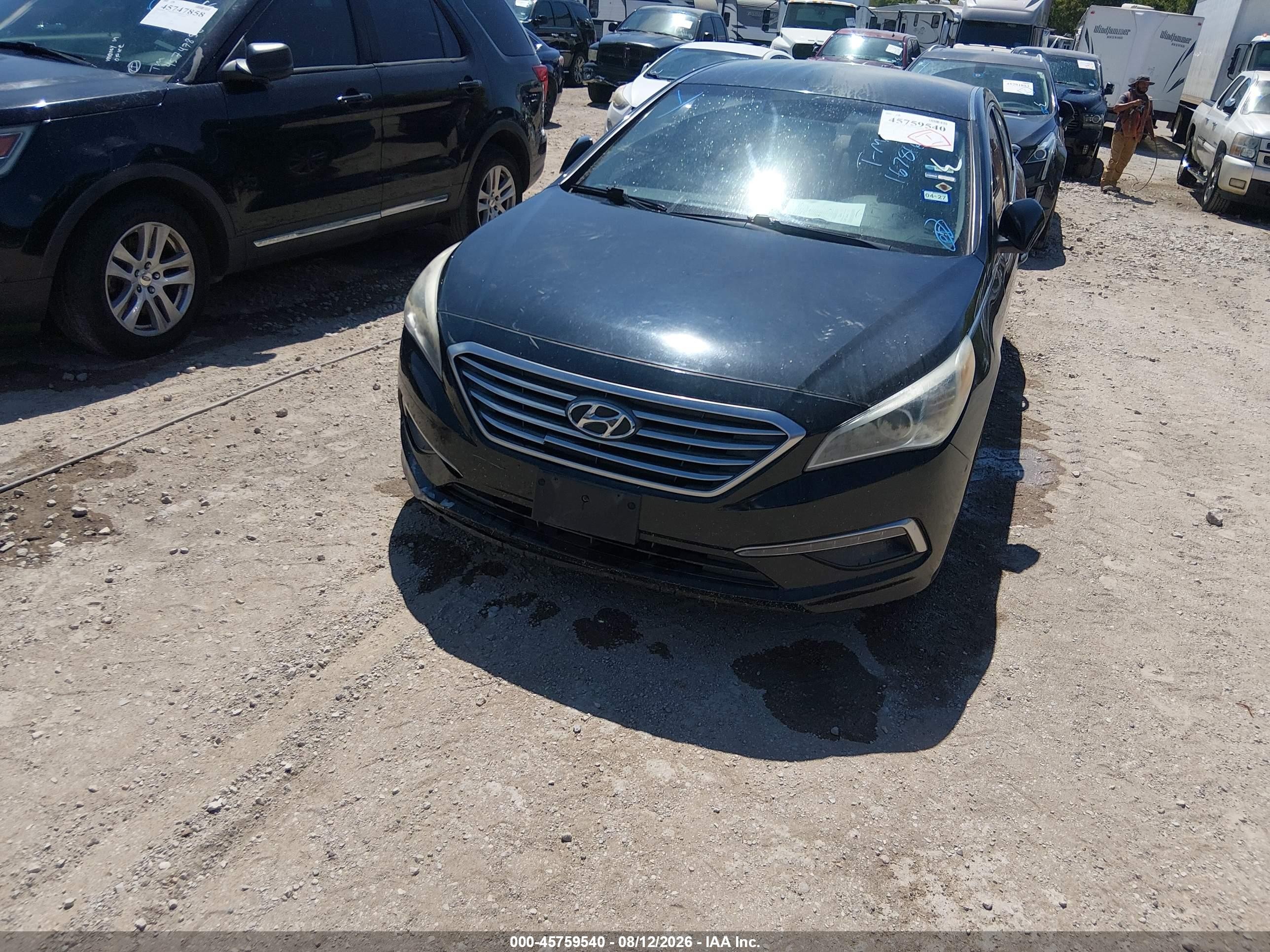 2015 Hyundai Sonata Se Black vin: 5NPE24AF5FH167816