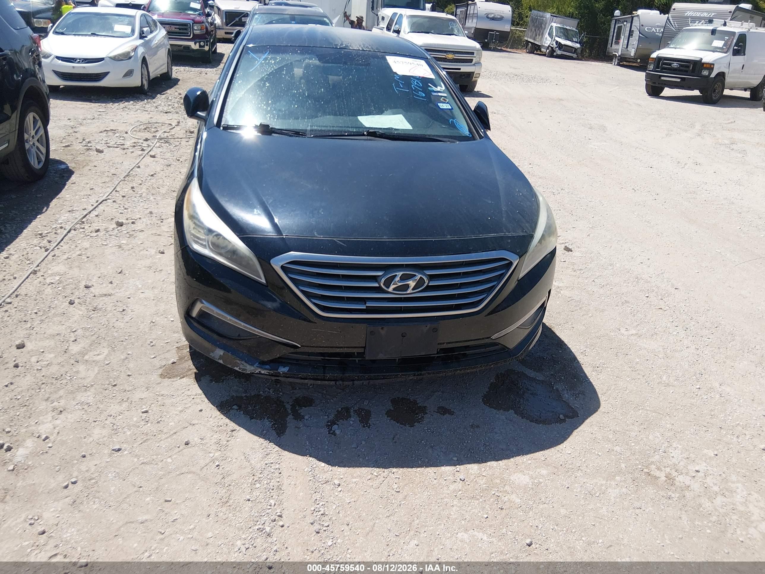 2015 Hyundai Sonata Se Black vin: 5NPE24AF5FH167816