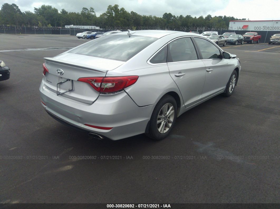 2015 Hyundai Sonata 2.4l Se Silver vin: 5NPE24AF5FH182963