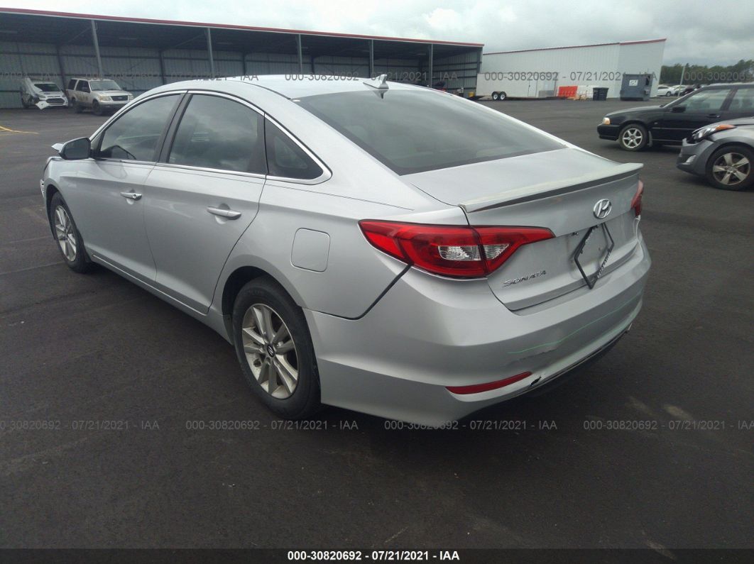 2015 Hyundai Sonata 2.4l Se Silver vin: 5NPE24AF5FH182963