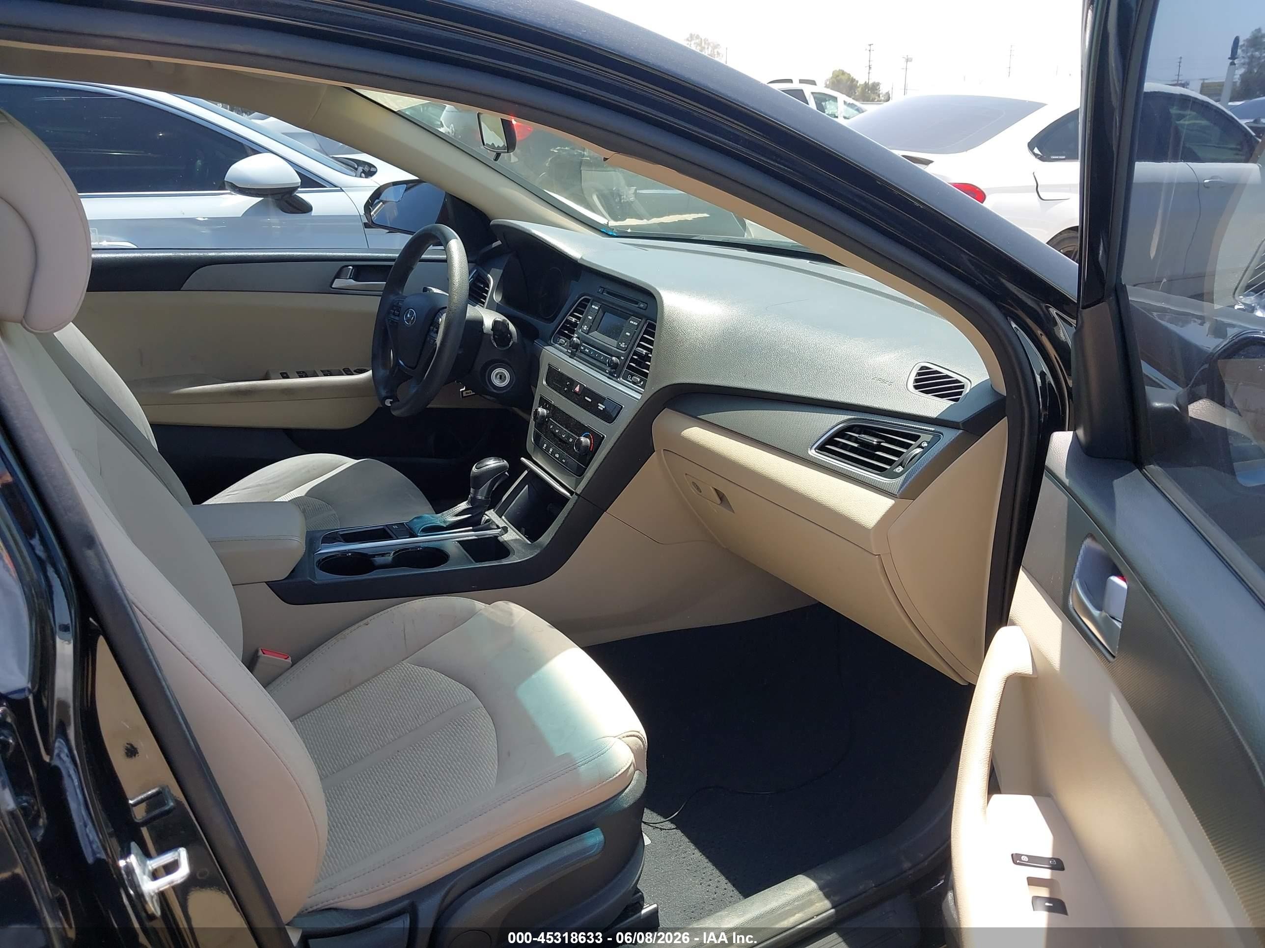 2015 Hyundai Sonata Se Black vin: 5NPE24AF5FH232213