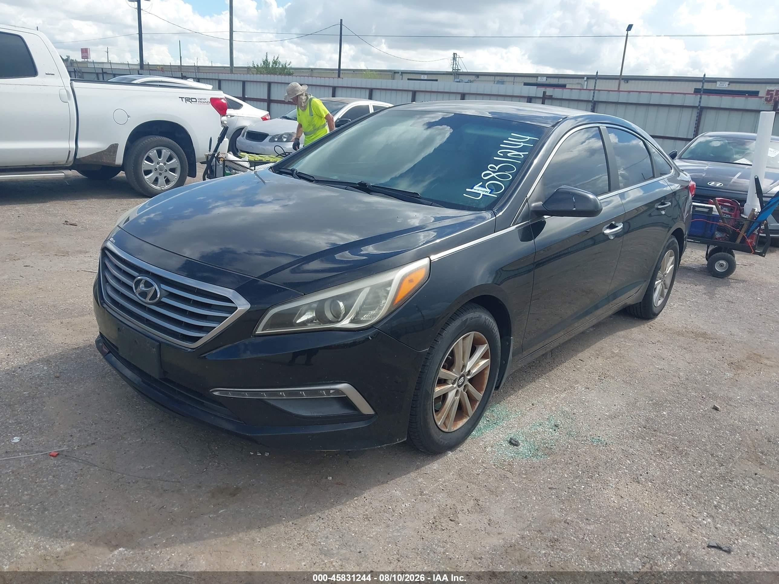 2015 Hyundai Sonata Se Black vin: 5NPE24AF5FH238643