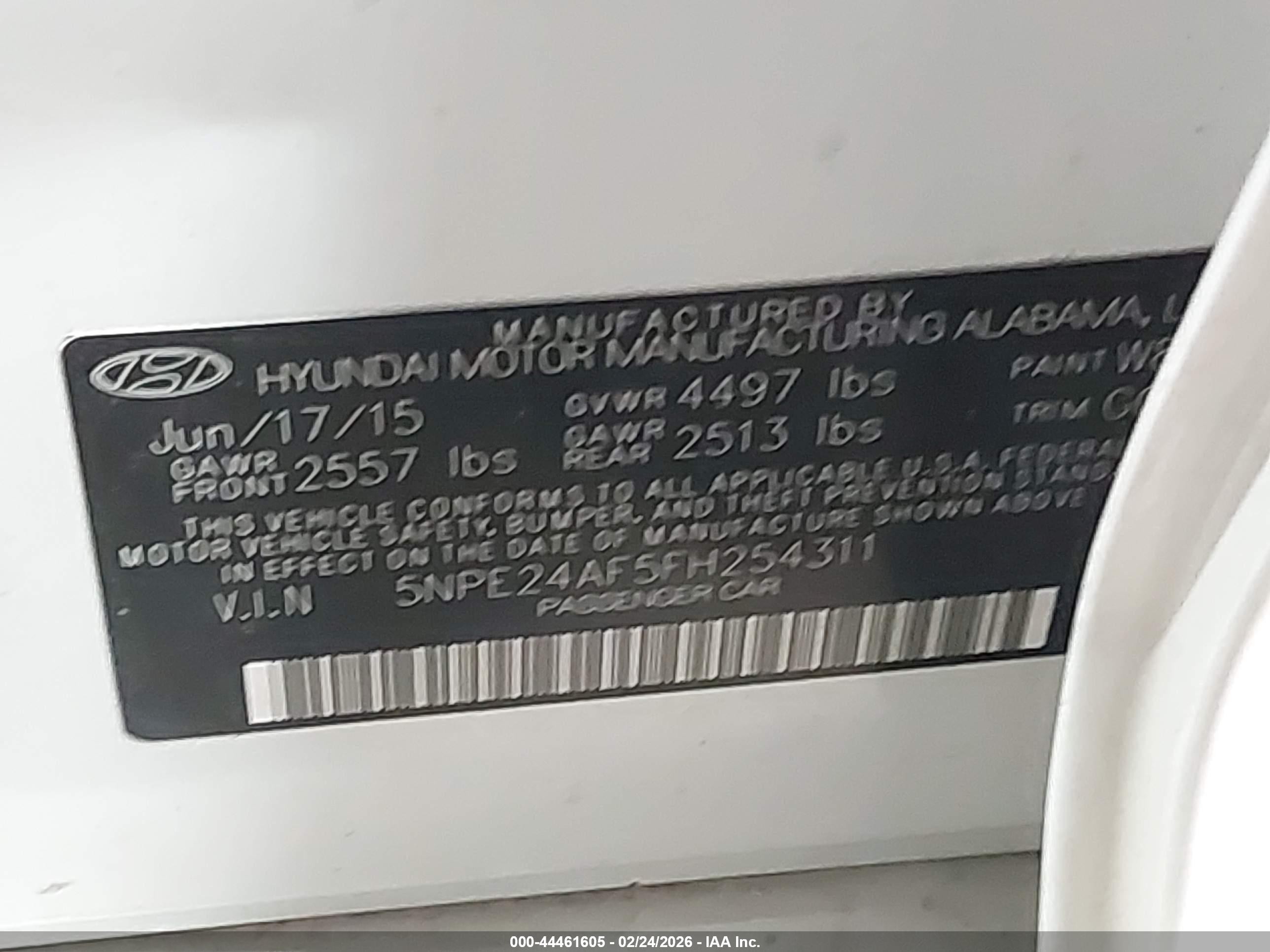 2015 Hyundai Sonata Se White vin: 5NPE24AF5FH254311