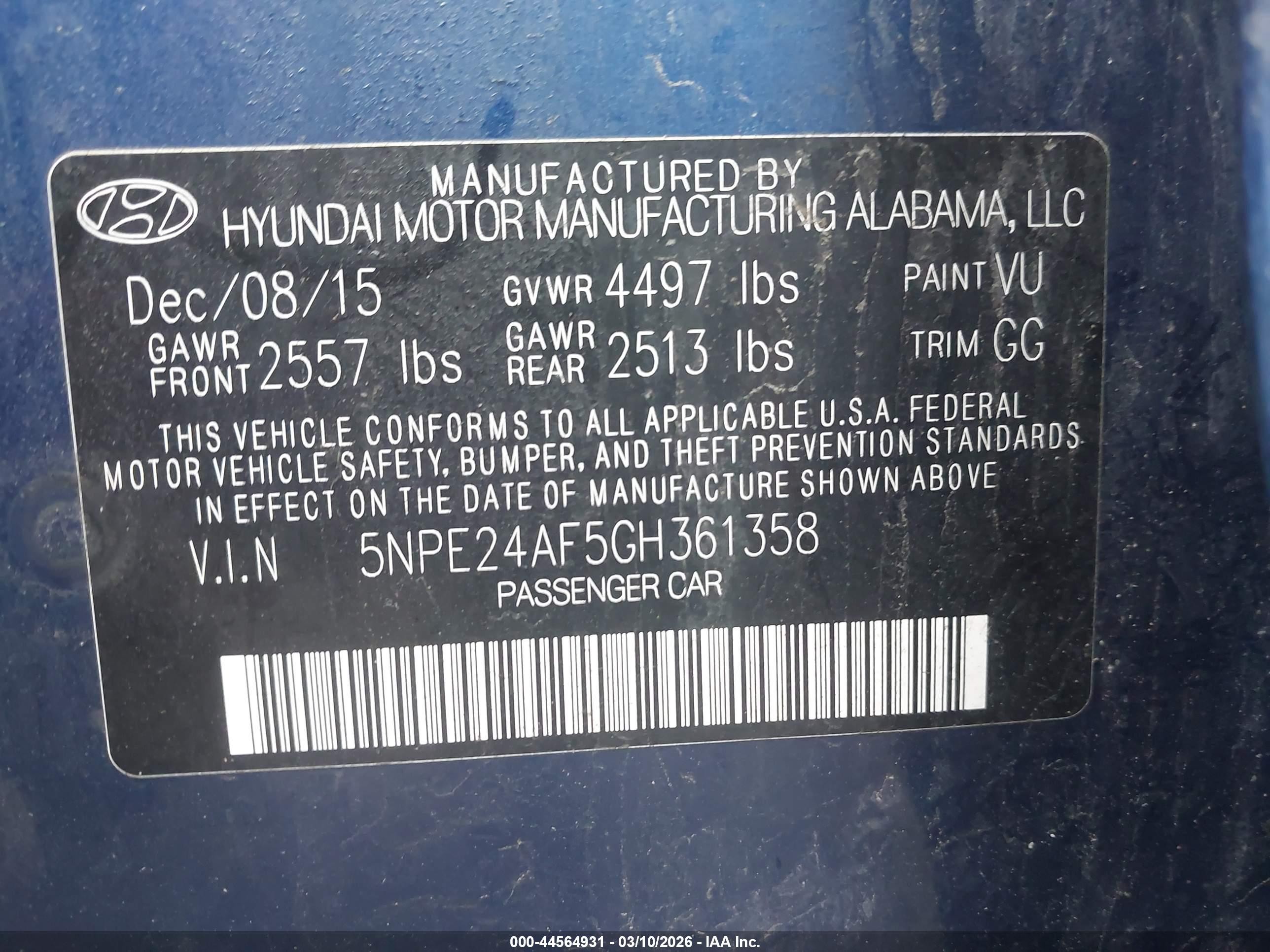 2016 Hyundai Sonata Se Синий vin: 5NPE24AF5GH361358