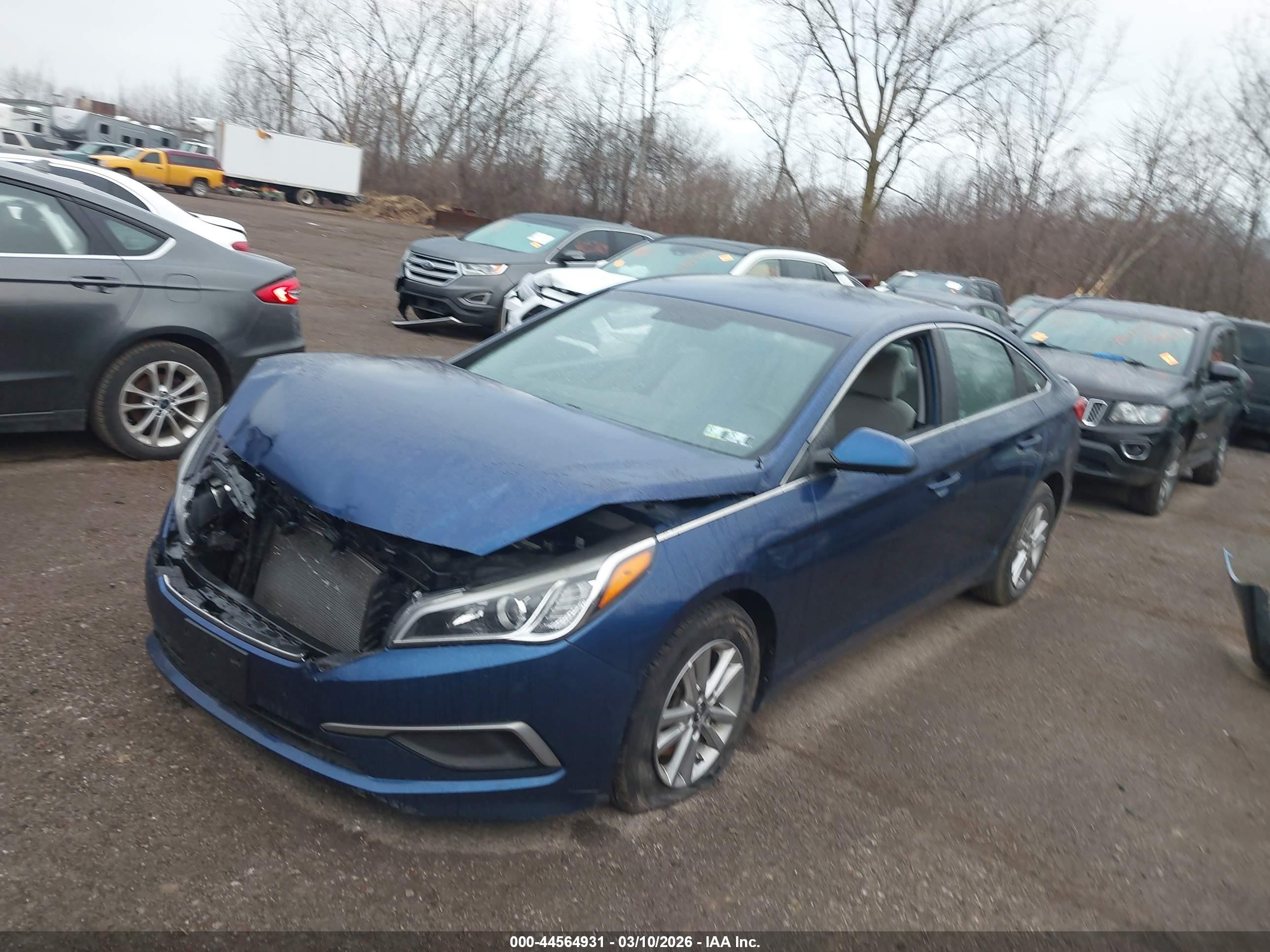 2016 Hyundai Sonata Se Синий vin: 5NPE24AF5GH361358