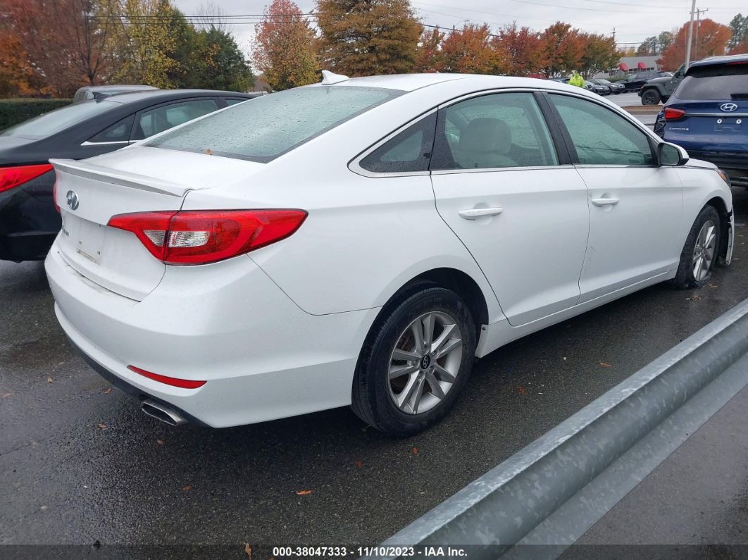 2016 Hyundai Sonata Se White vin: 5NPE24AF5GH366351