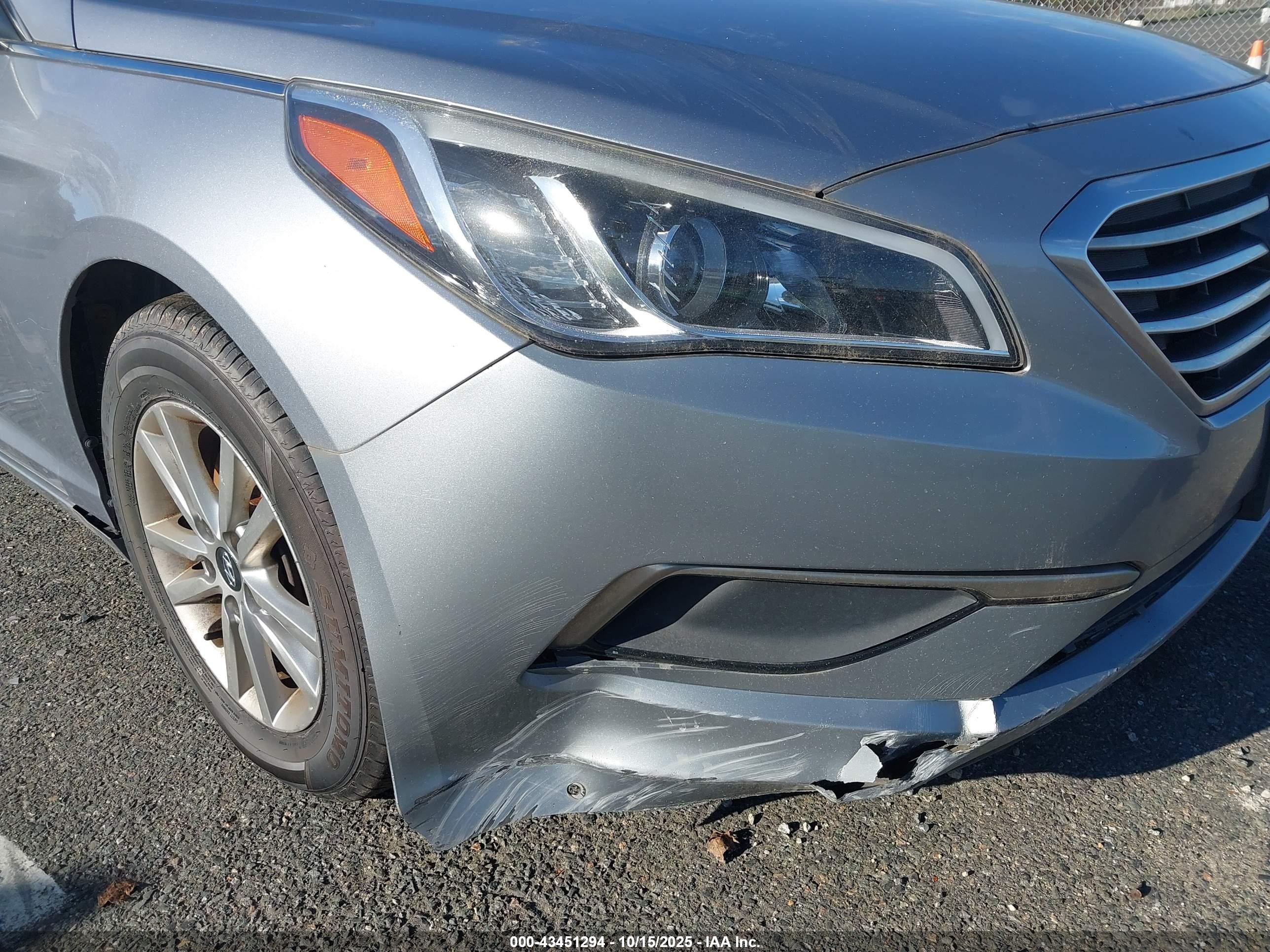 2016 Hyundai Sonata Se Gray vin: 5NPE24AF5GH369928
