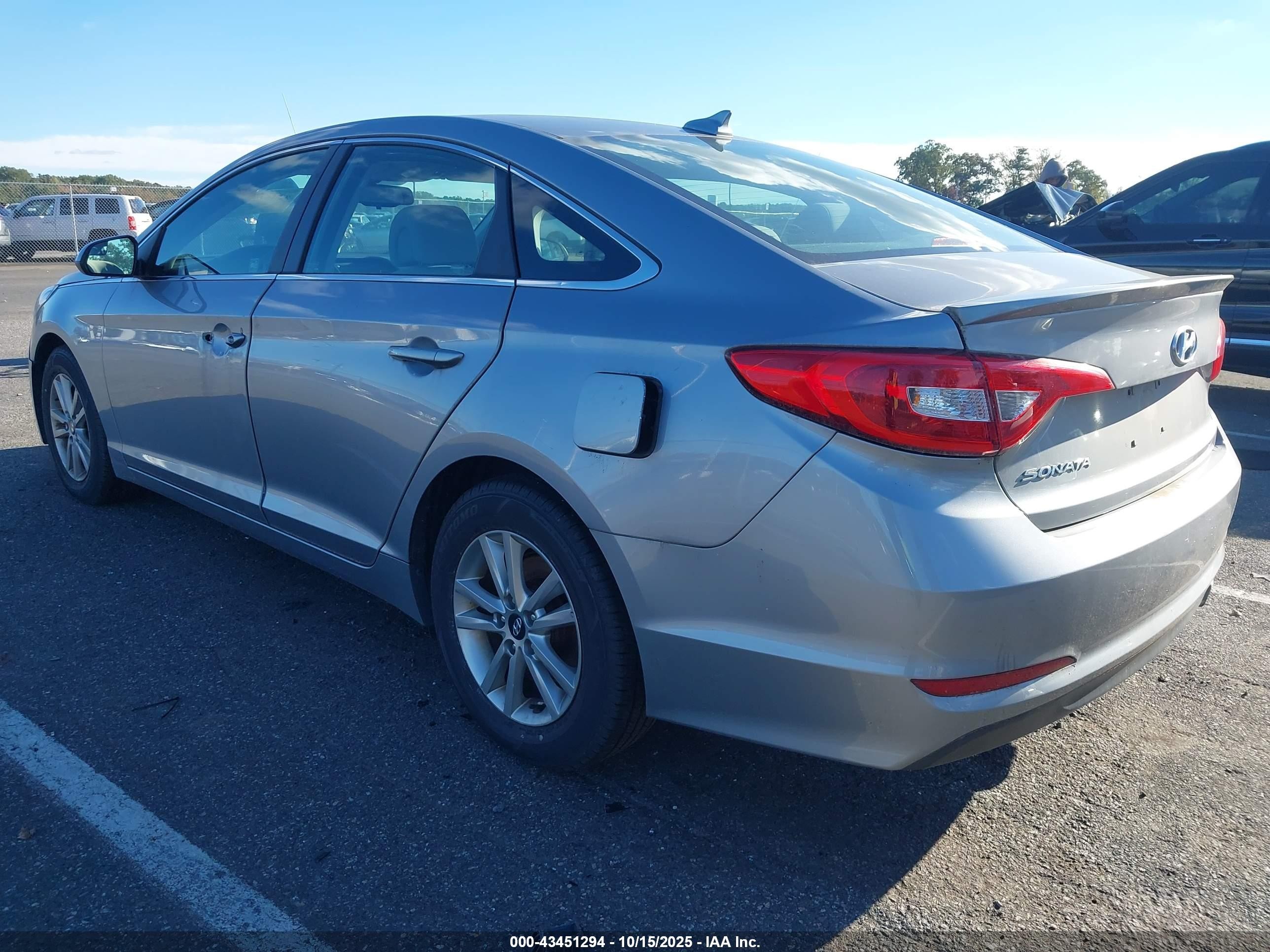 2016 Hyundai Sonata Se Gray vin: 5NPE24AF5GH369928