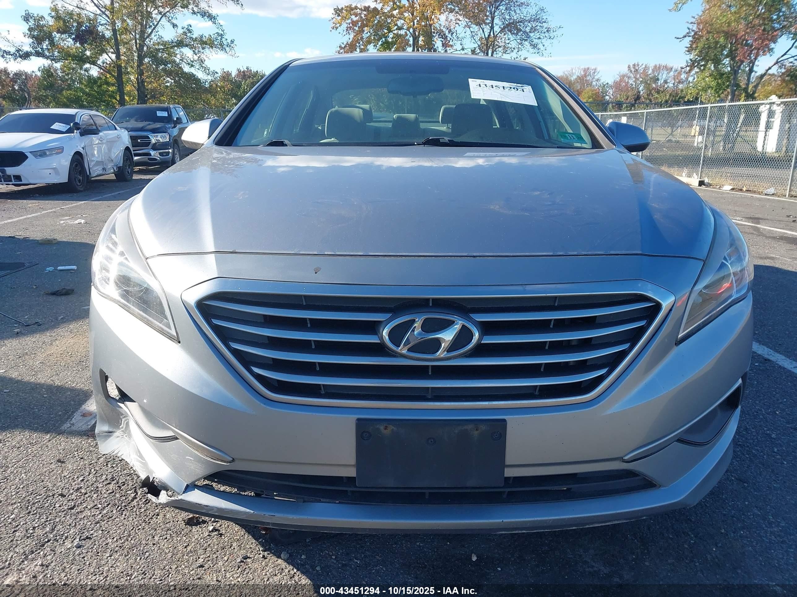 2016 Hyundai Sonata Se Gray vin: 5NPE24AF5GH369928