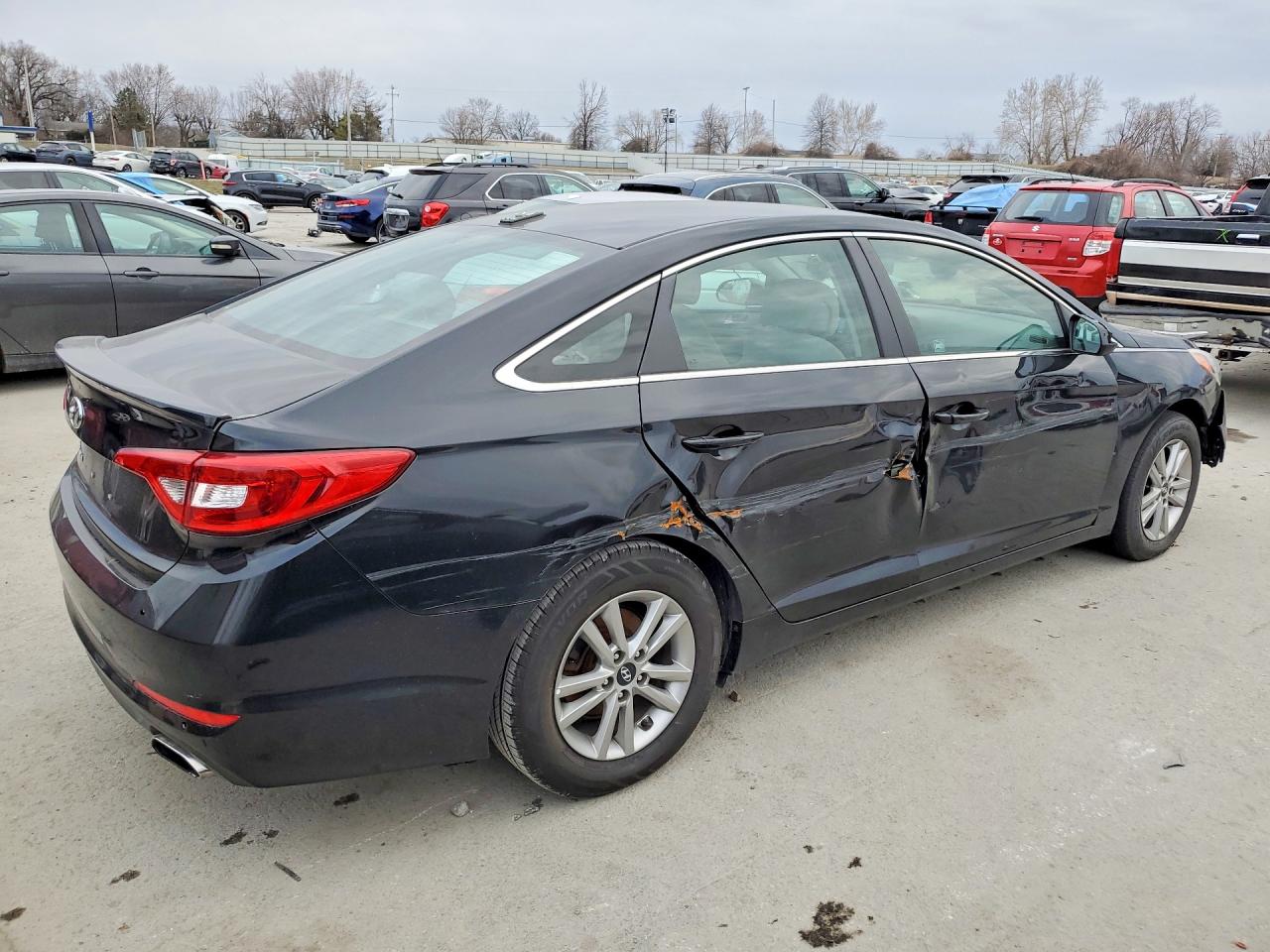 2017 Hyundai Sonata Base Black vin: 5NPE24AF5HH536645