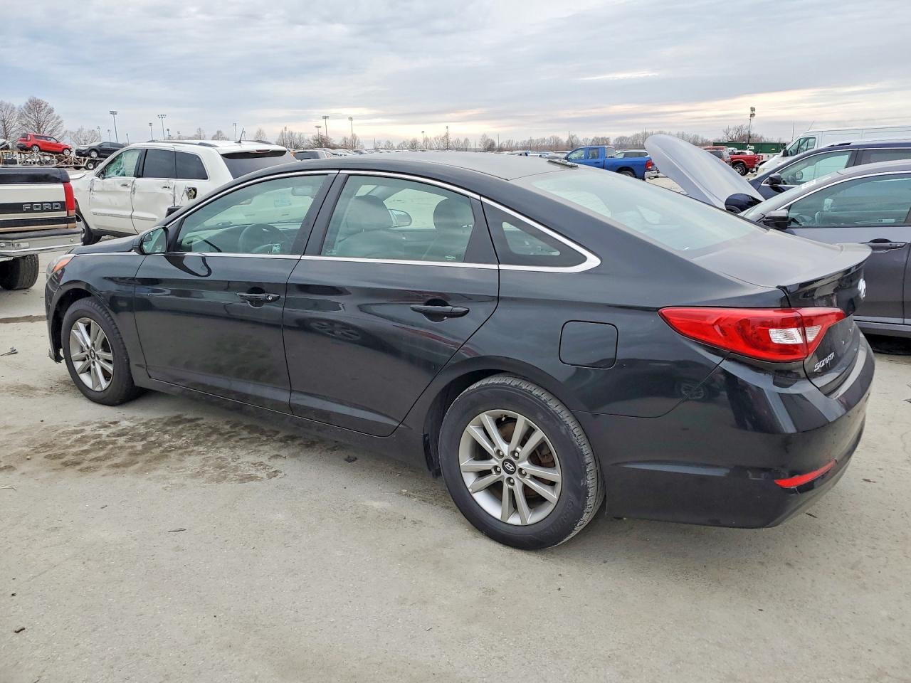 2017 Hyundai Sonata Base Black vin: 5NPE24AF5HH536645