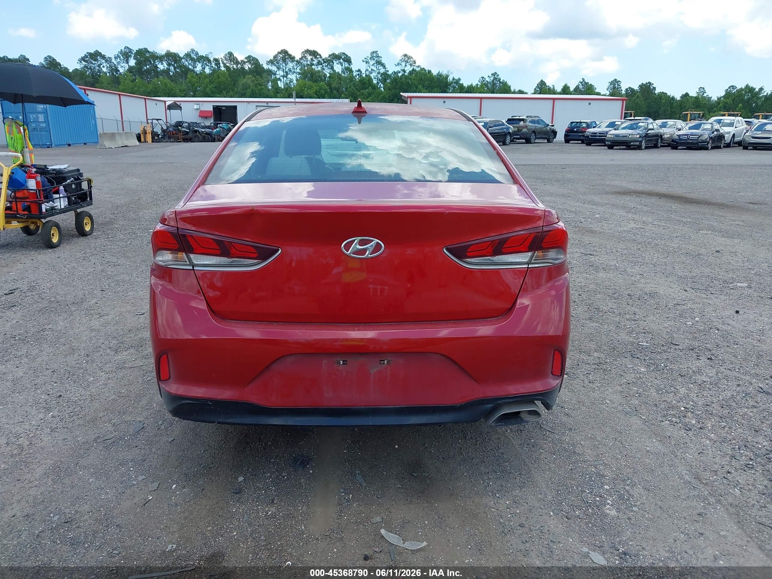 2018 Hyundai Sonata Se Red vin: 5NPE24AF5JH623483