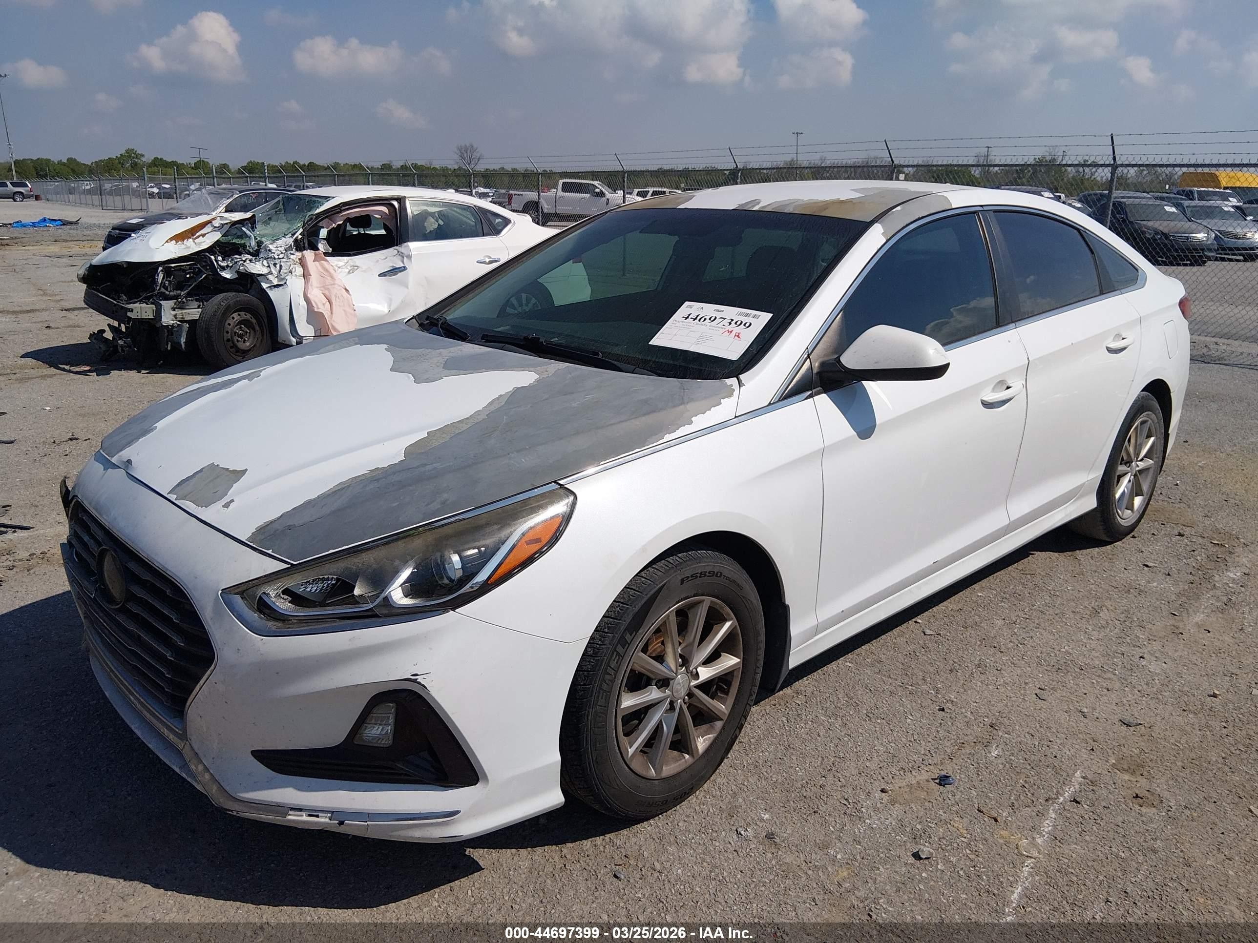 2018 Hyundai Sonata Se White vin: 5NPE24AF5JH702037