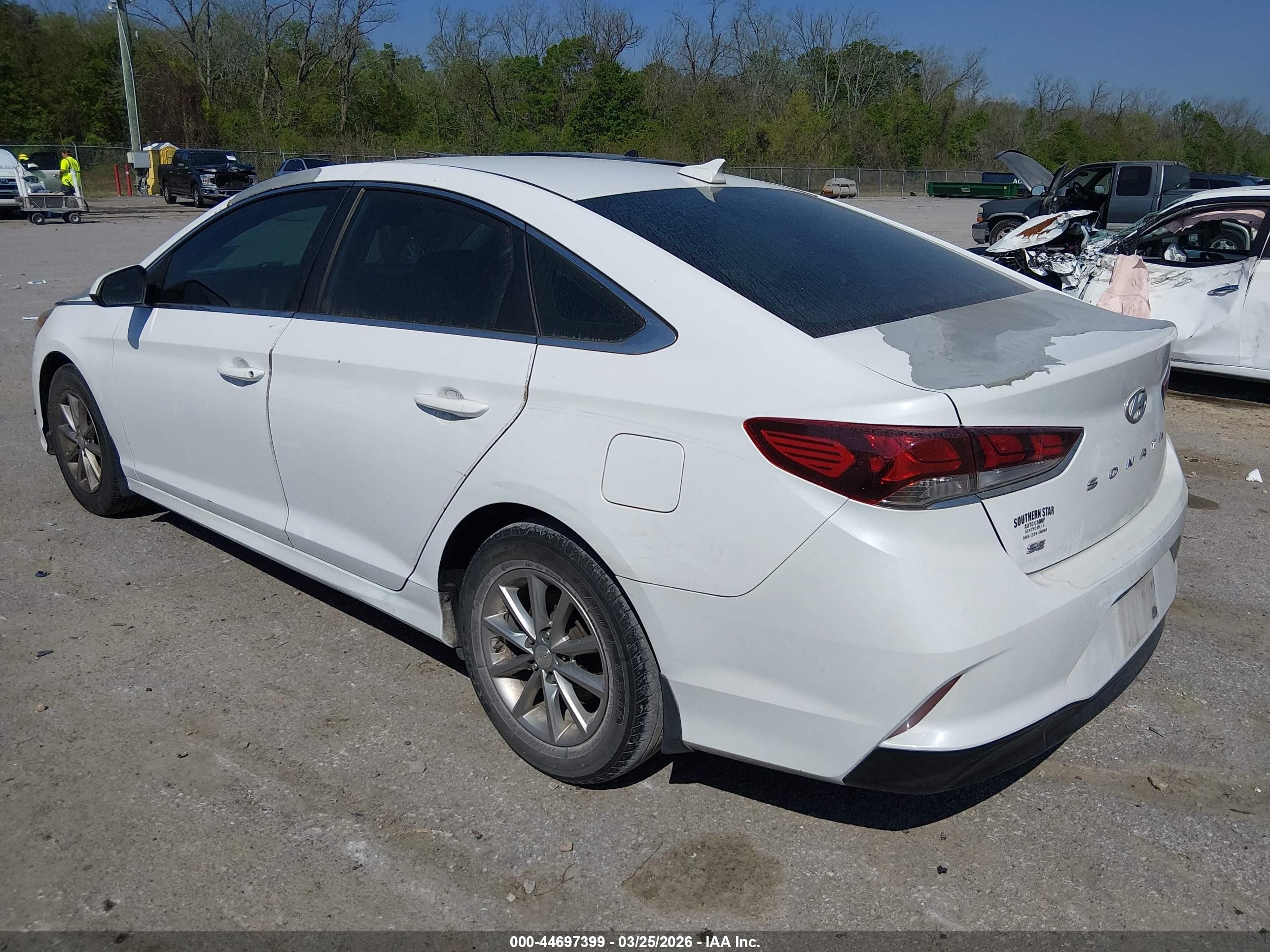 2018 Hyundai Sonata Se White vin: 5NPE24AF5JH702037