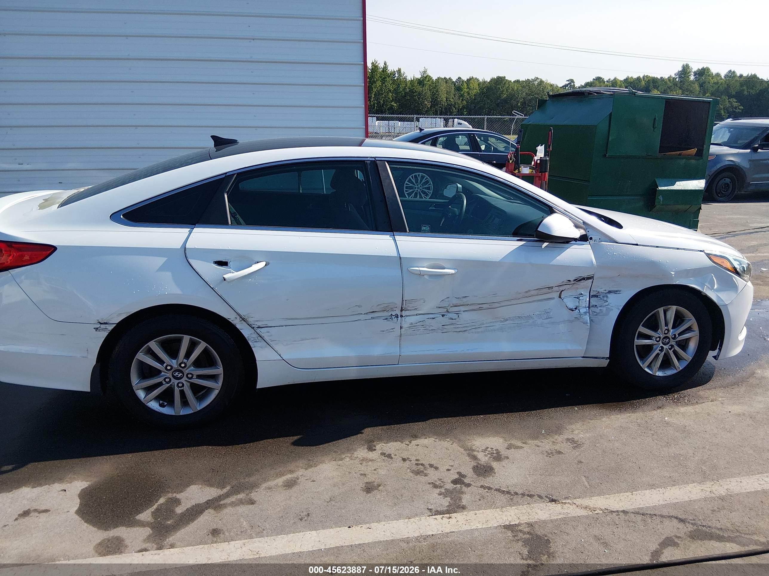 2015 Hyundai Sonata Se Белый vin: 5NPE24AF6FH000896