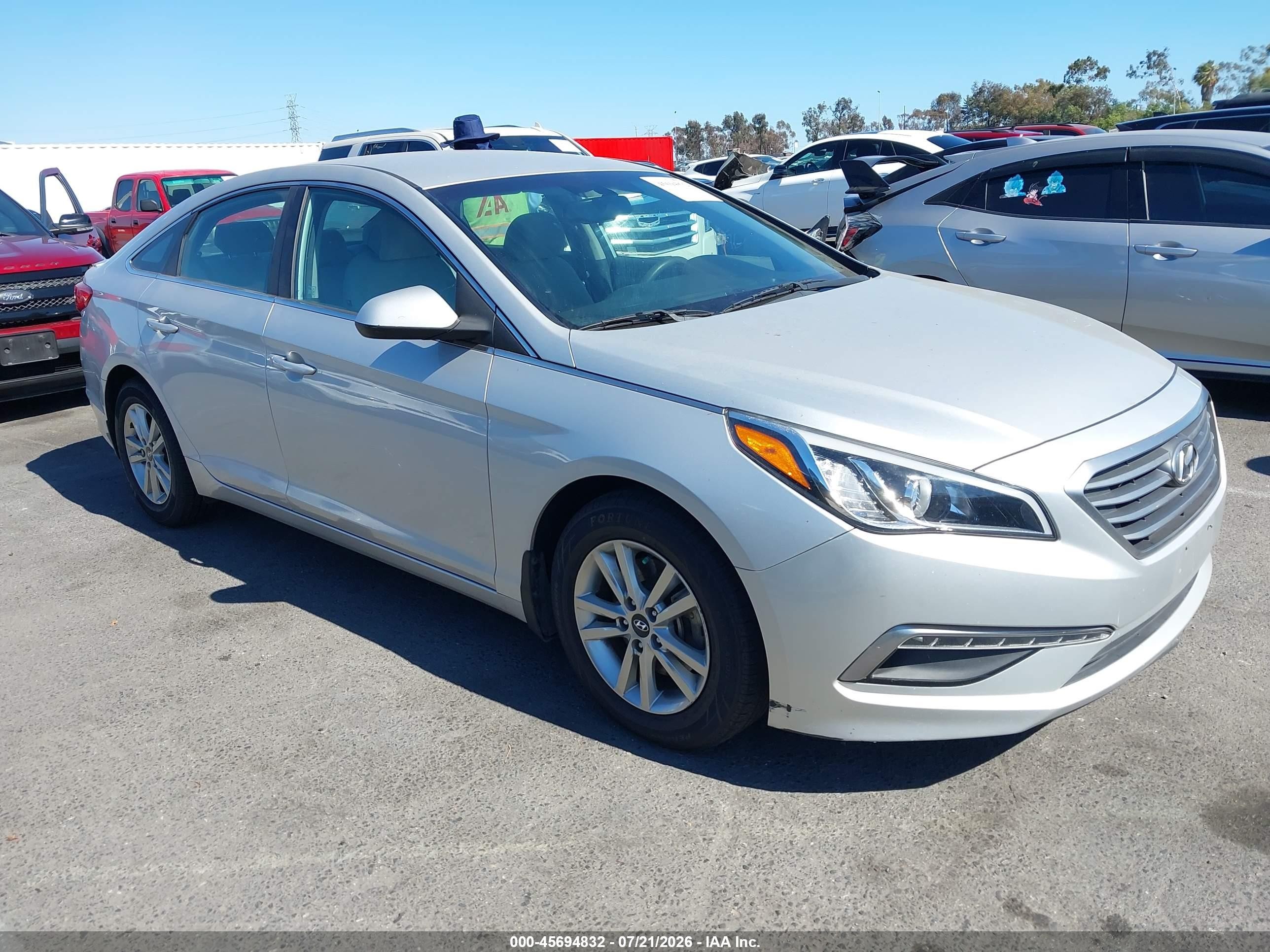 2015 Hyundai Sonata Se Silver vin: 5NPE24AF6FH001658