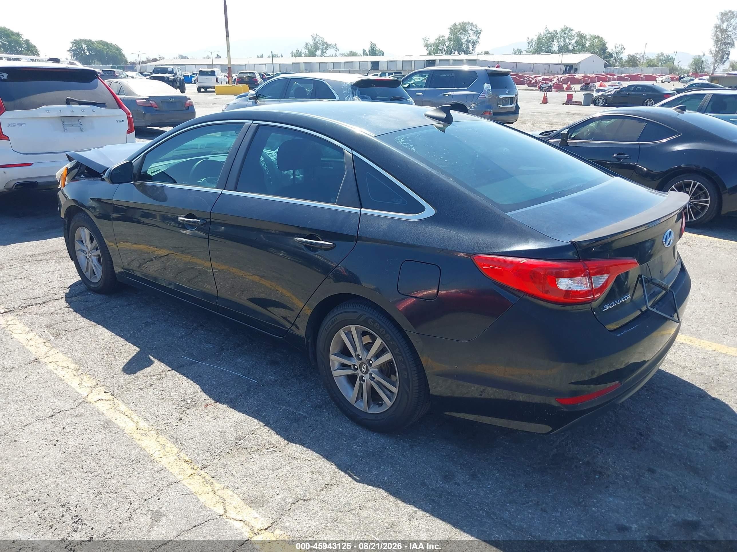 2015 Hyundai Sonata Se Black vin: 5NPE24AF6FH002325