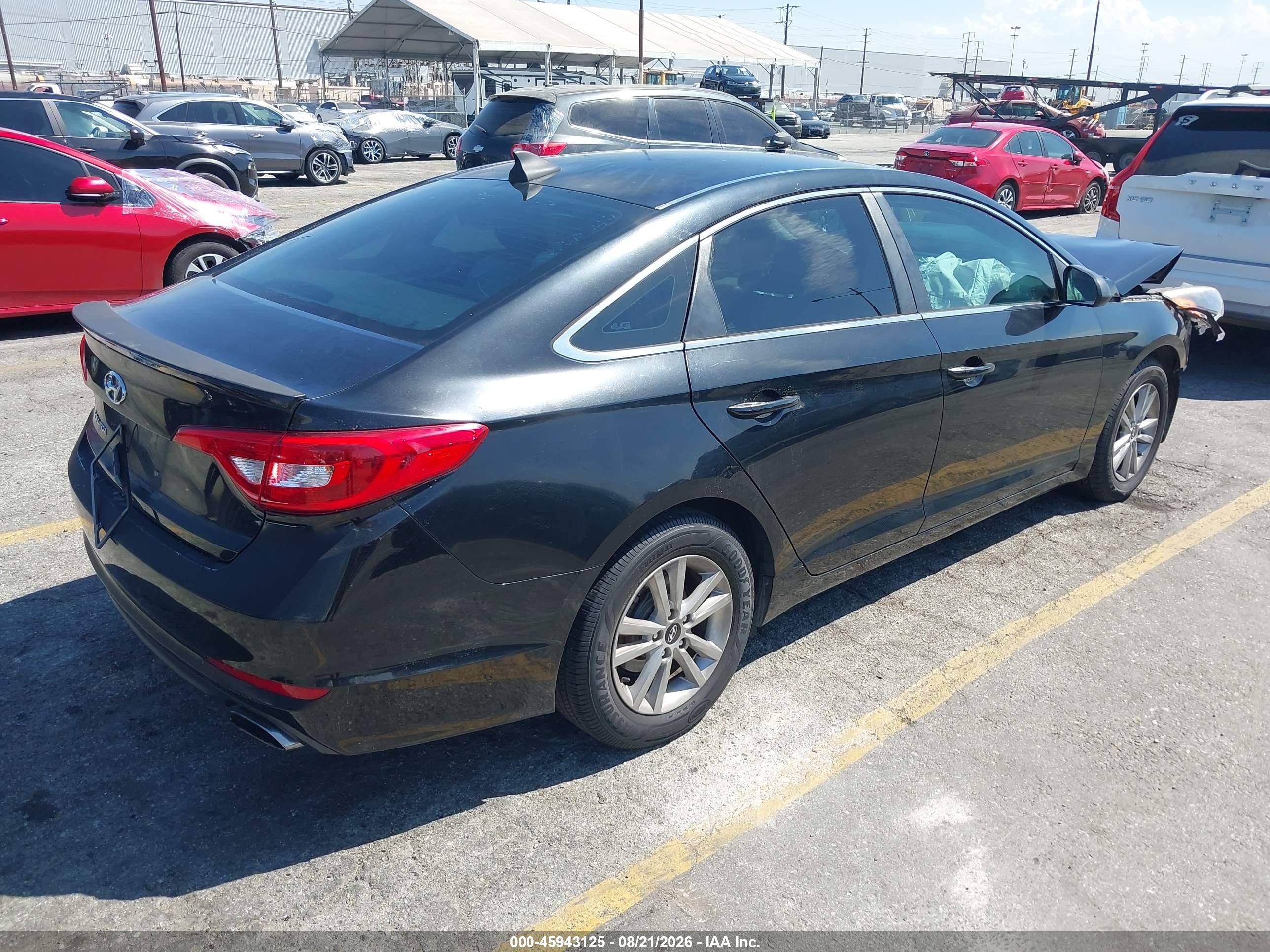 2015 Hyundai Sonata Se Black vin: 5NPE24AF6FH002325