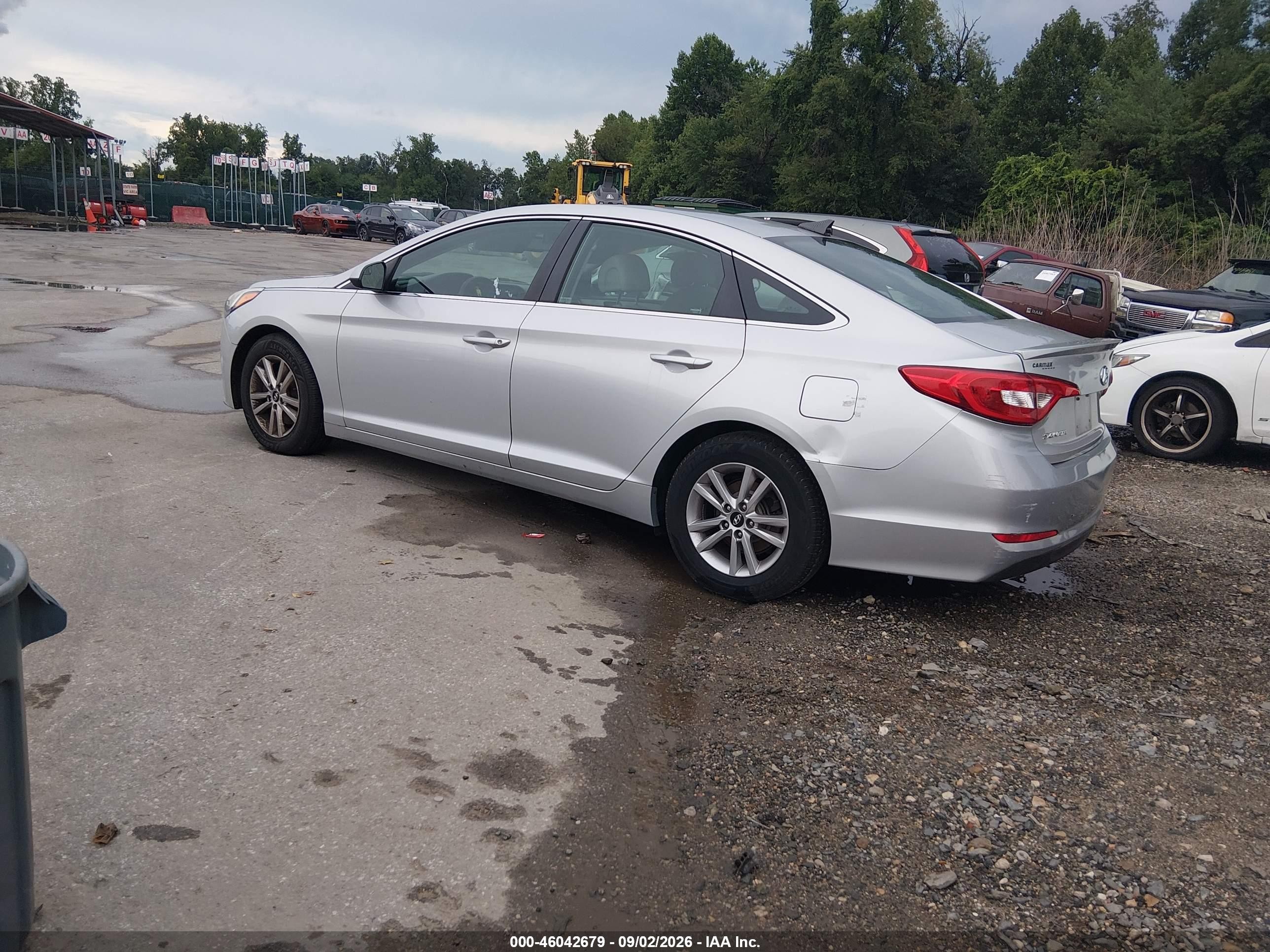 2015 Hyundai Sonata Se Silver vin: 5NPE24AF6FH015737