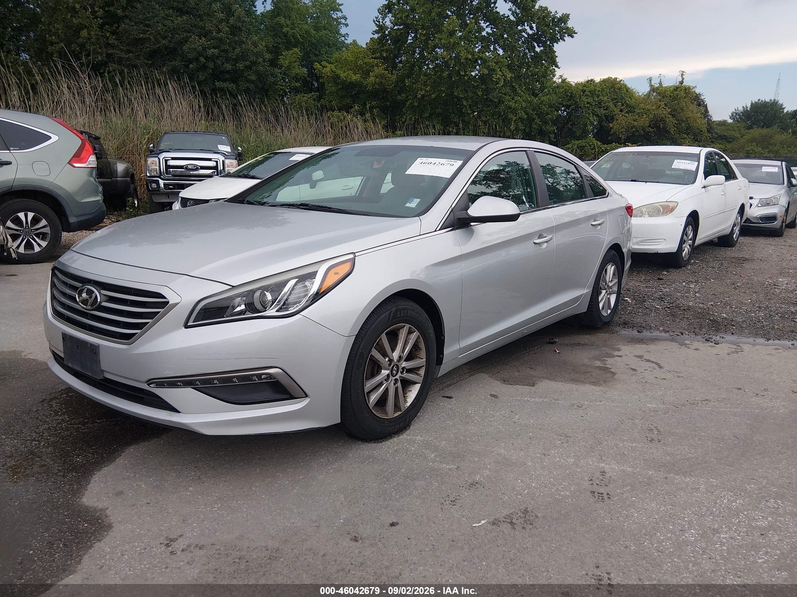 2015 Hyundai Sonata Se Silver vin: 5NPE24AF6FH015737