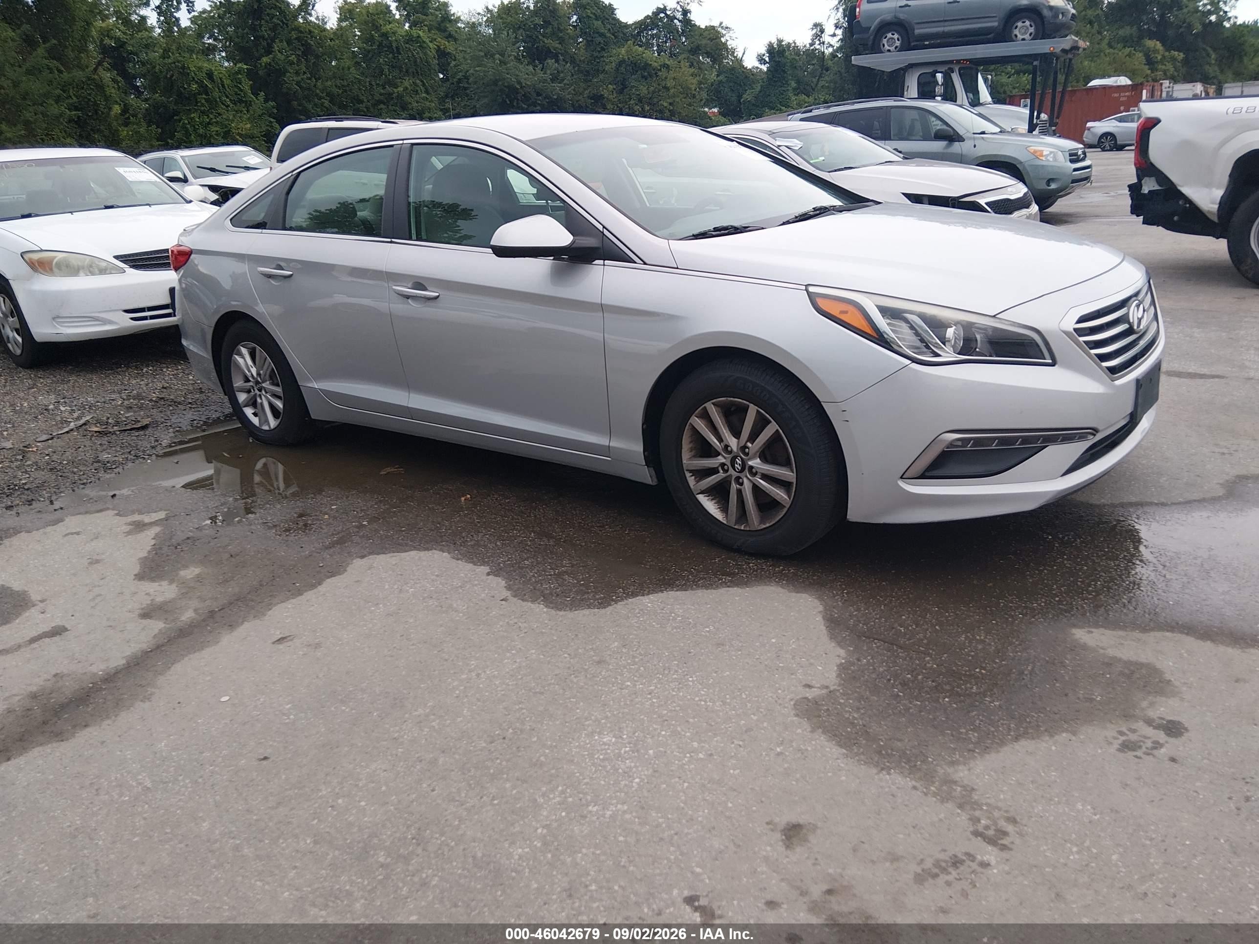 2015 Hyundai Sonata Se Silver vin: 5NPE24AF6FH015737