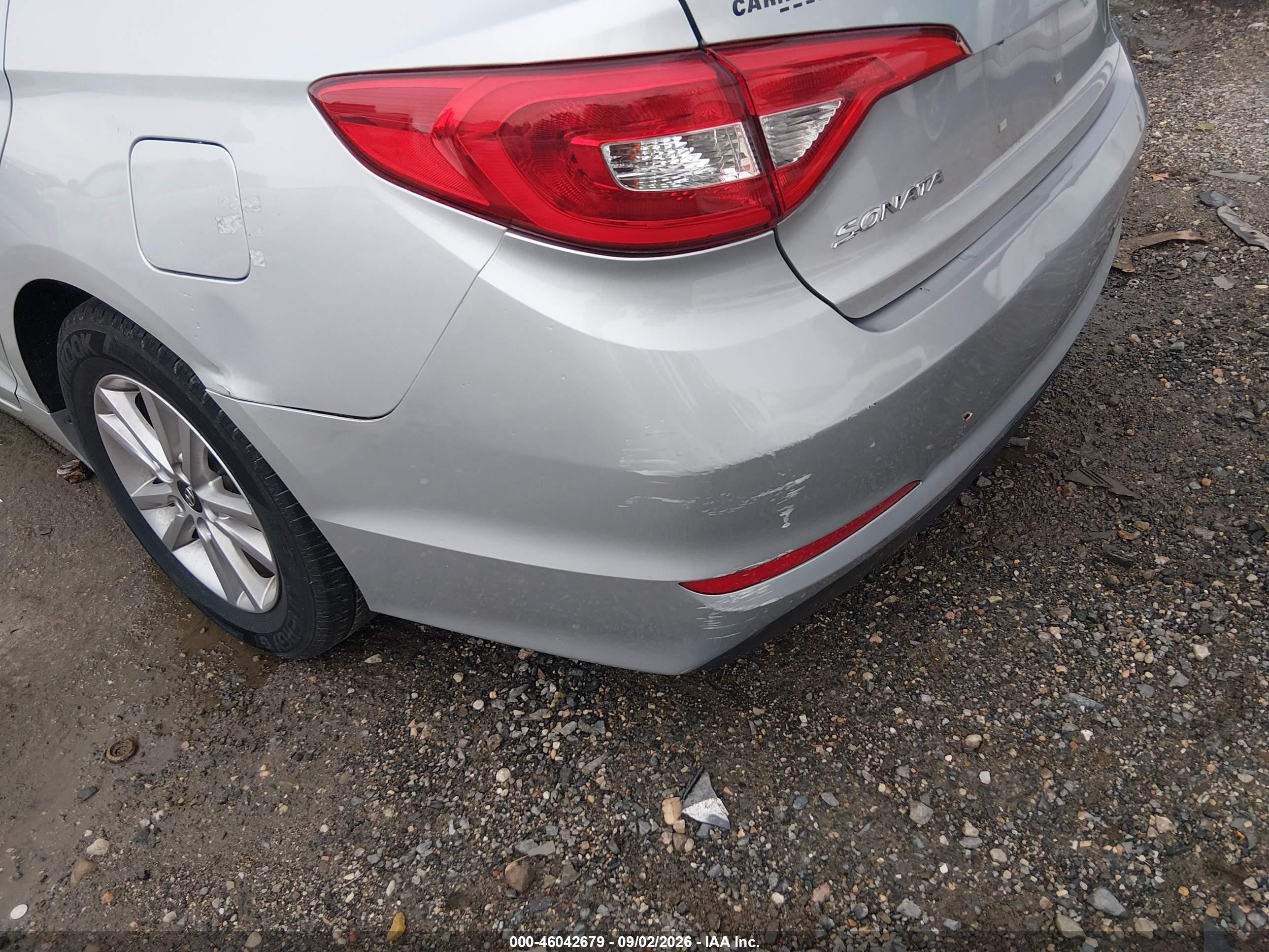 2015 Hyundai Sonata Se Silver vin: 5NPE24AF6FH015737
