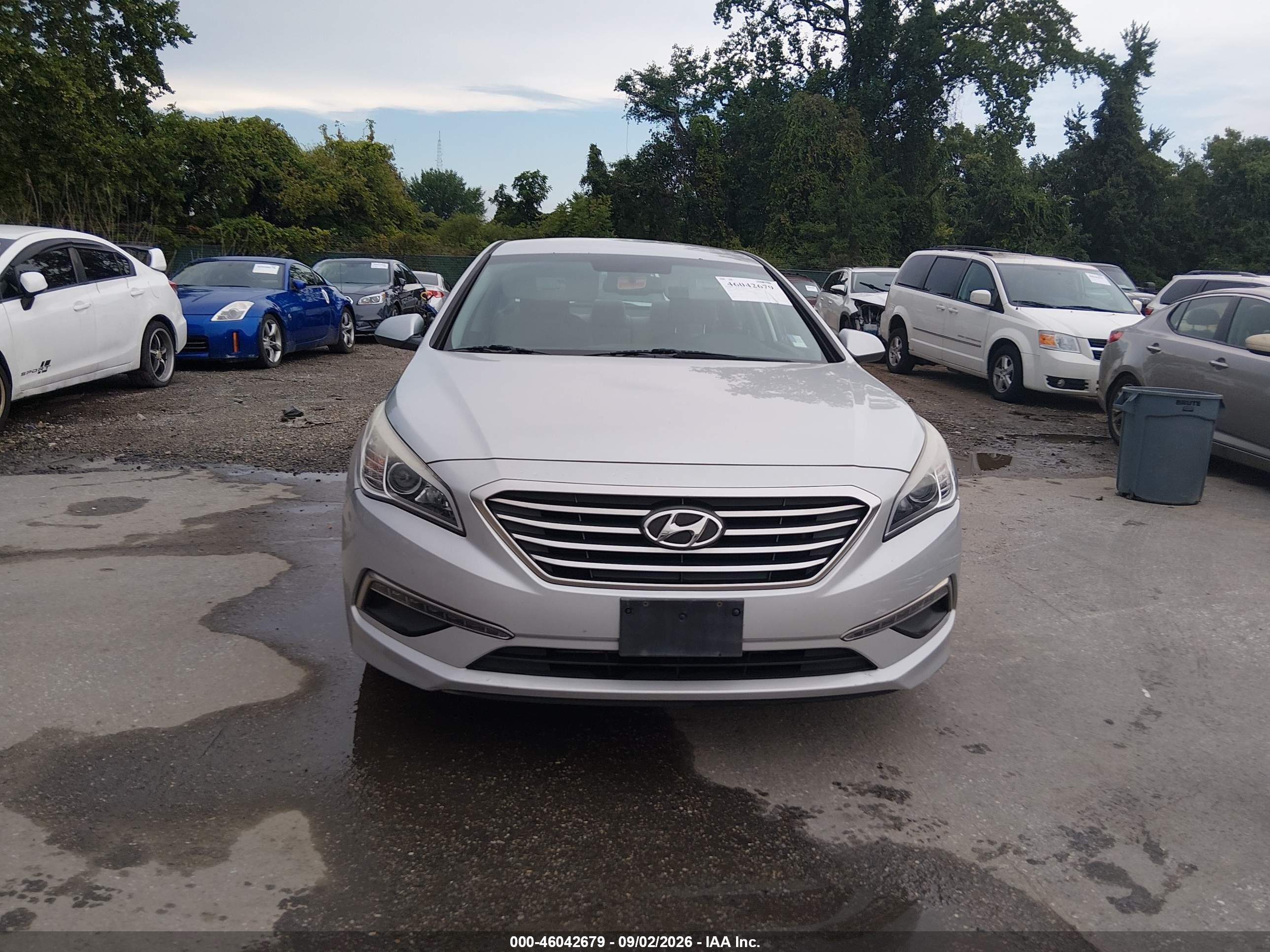 2015 Hyundai Sonata Se Silver vin: 5NPE24AF6FH015737