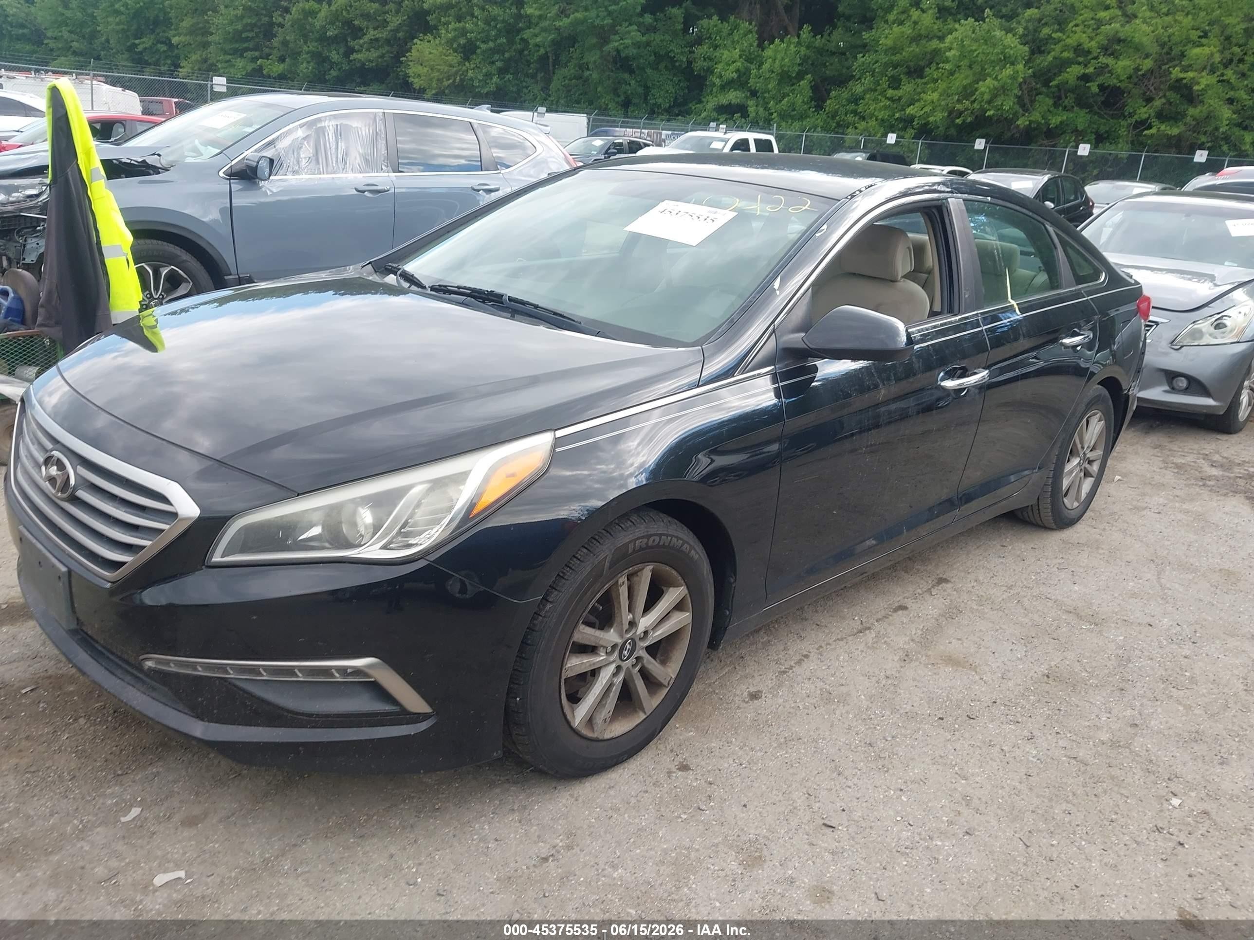 2015 Hyundai Sonata Se Бежевый vin: 5NPE24AF6FH020422