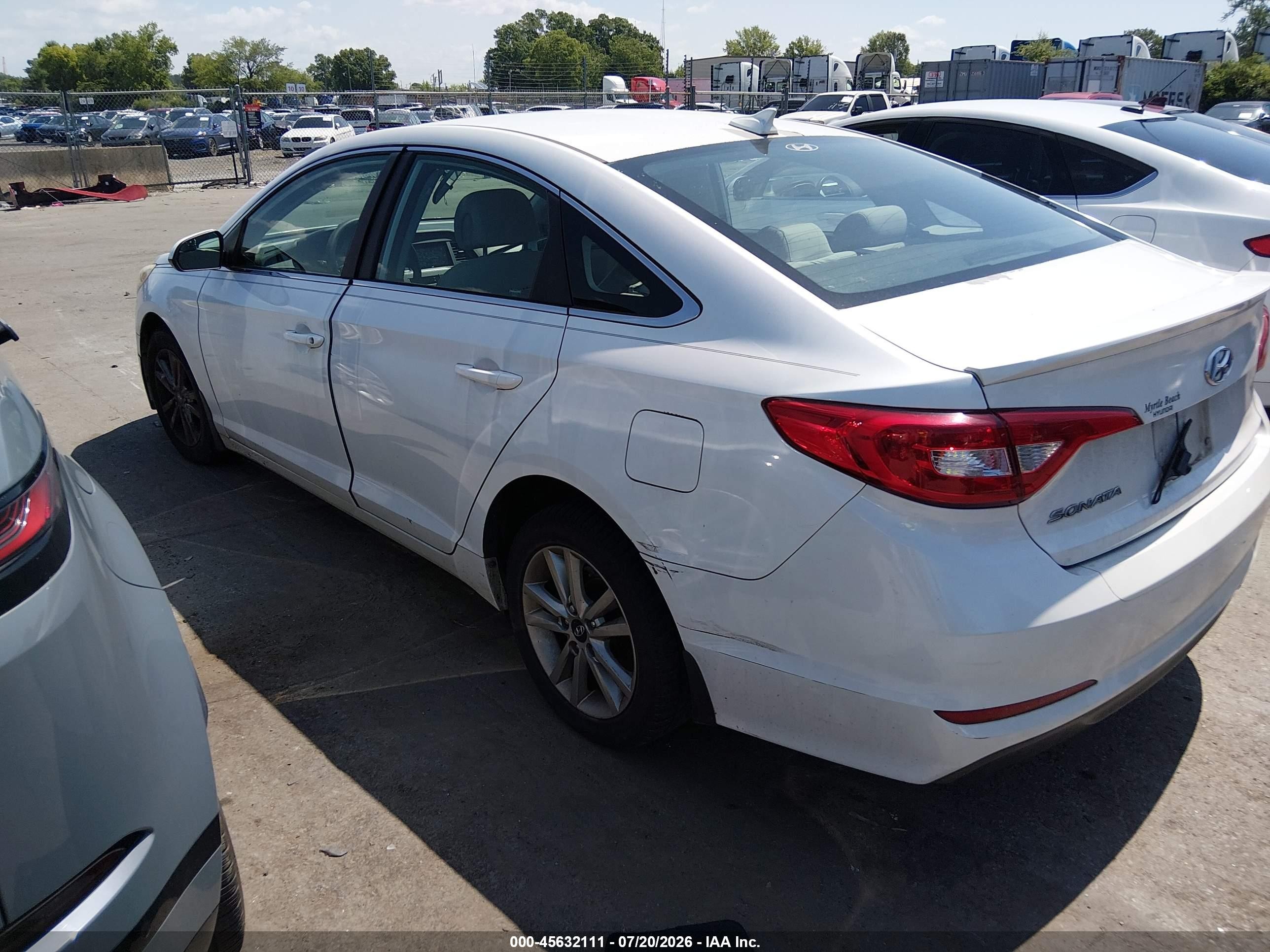 2015 Hyundai Sonata Se White vin: 5NPE24AF6FH075307