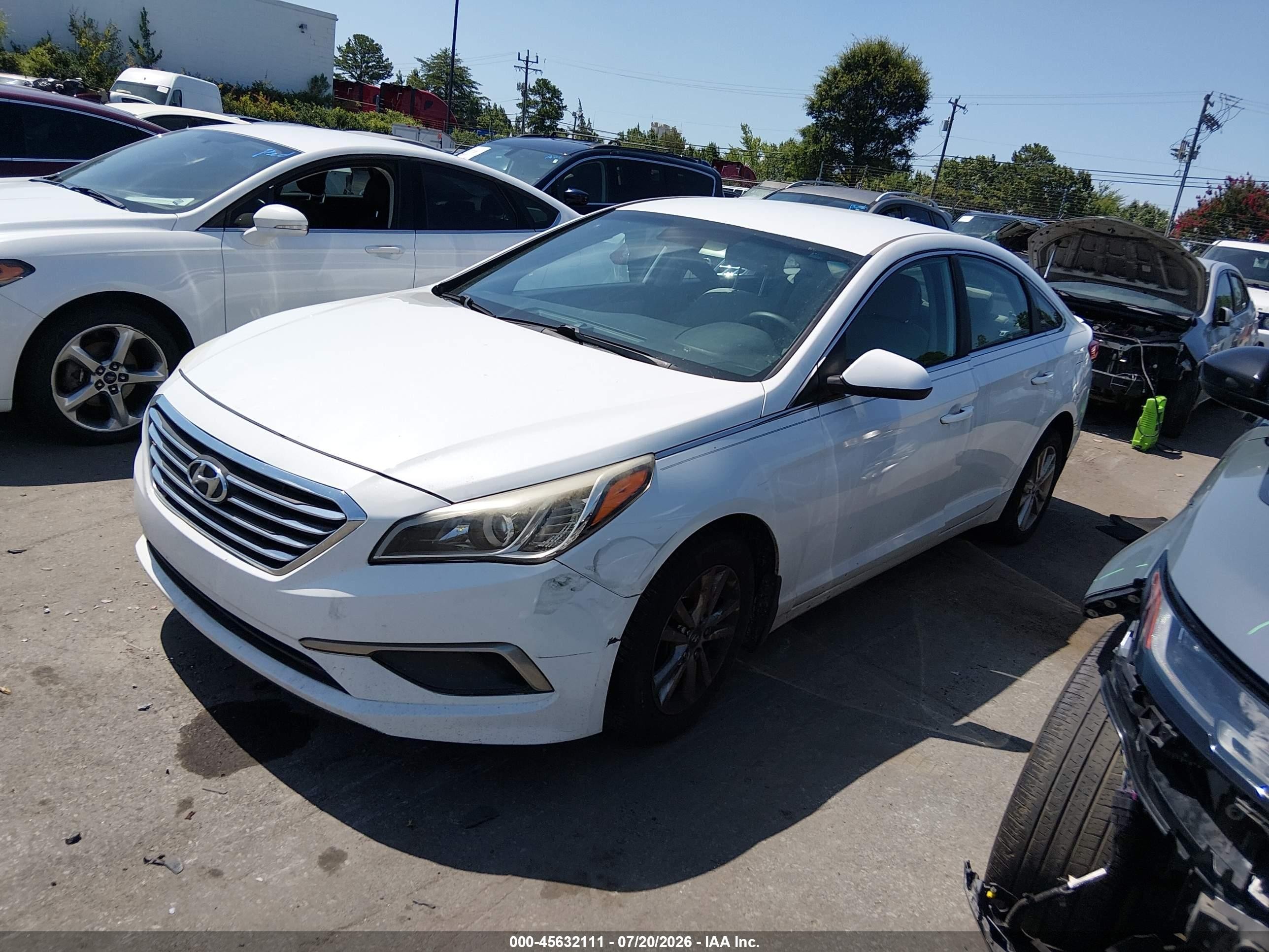 2015 Hyundai Sonata Se White vin: 5NPE24AF6FH075307