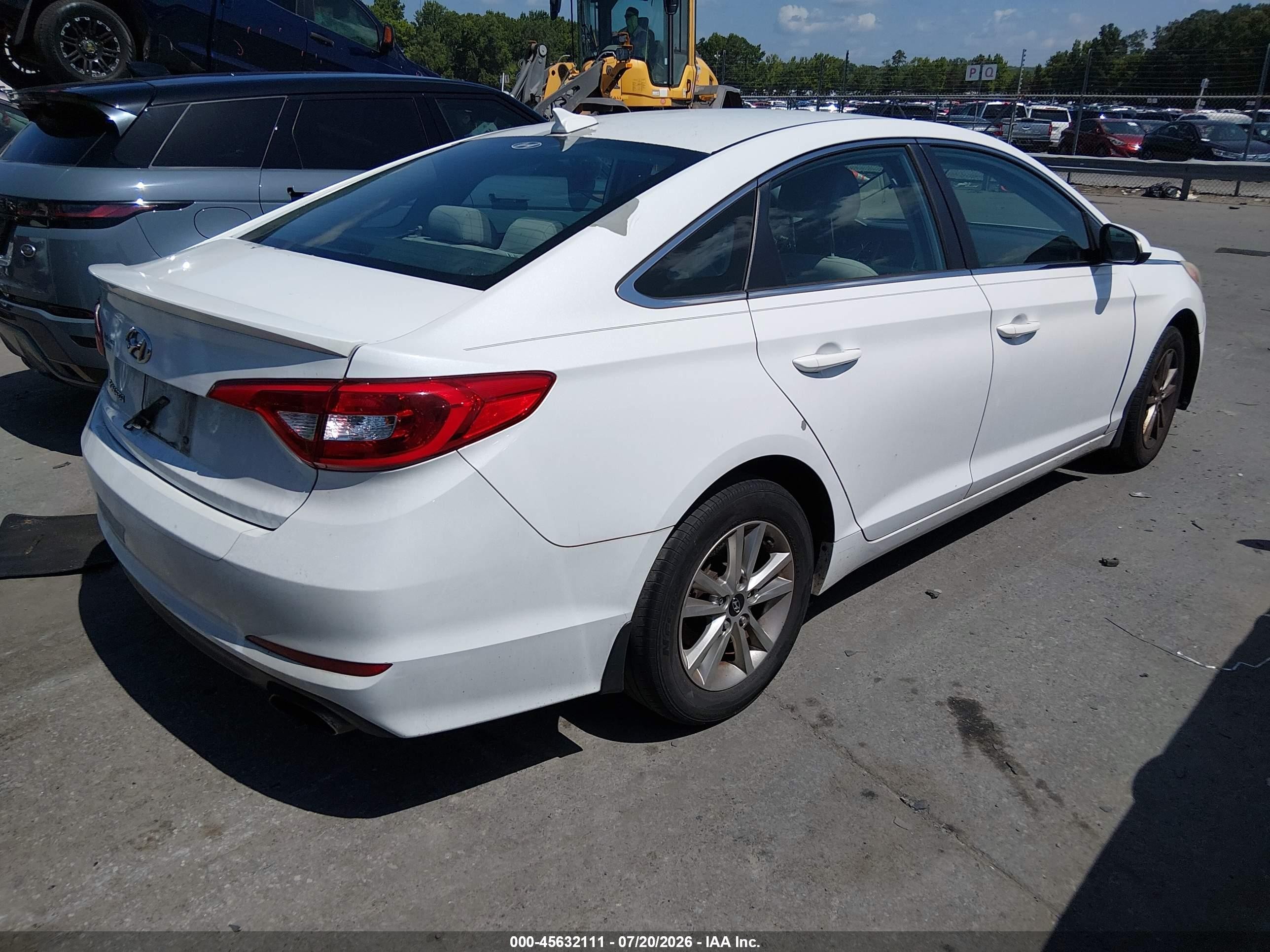 2015 Hyundai Sonata Se White vin: 5NPE24AF6FH075307