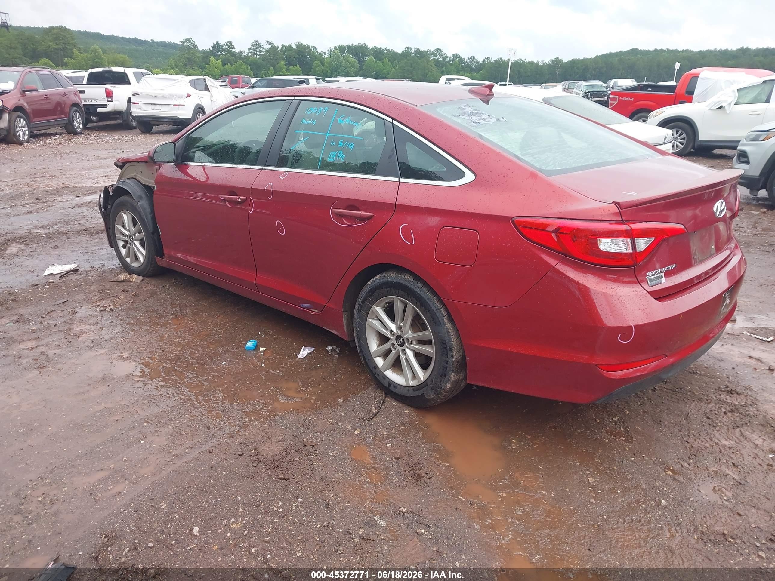 2015 Hyundai Sonata Se Красный vin: 5NPE24AF6FH083570